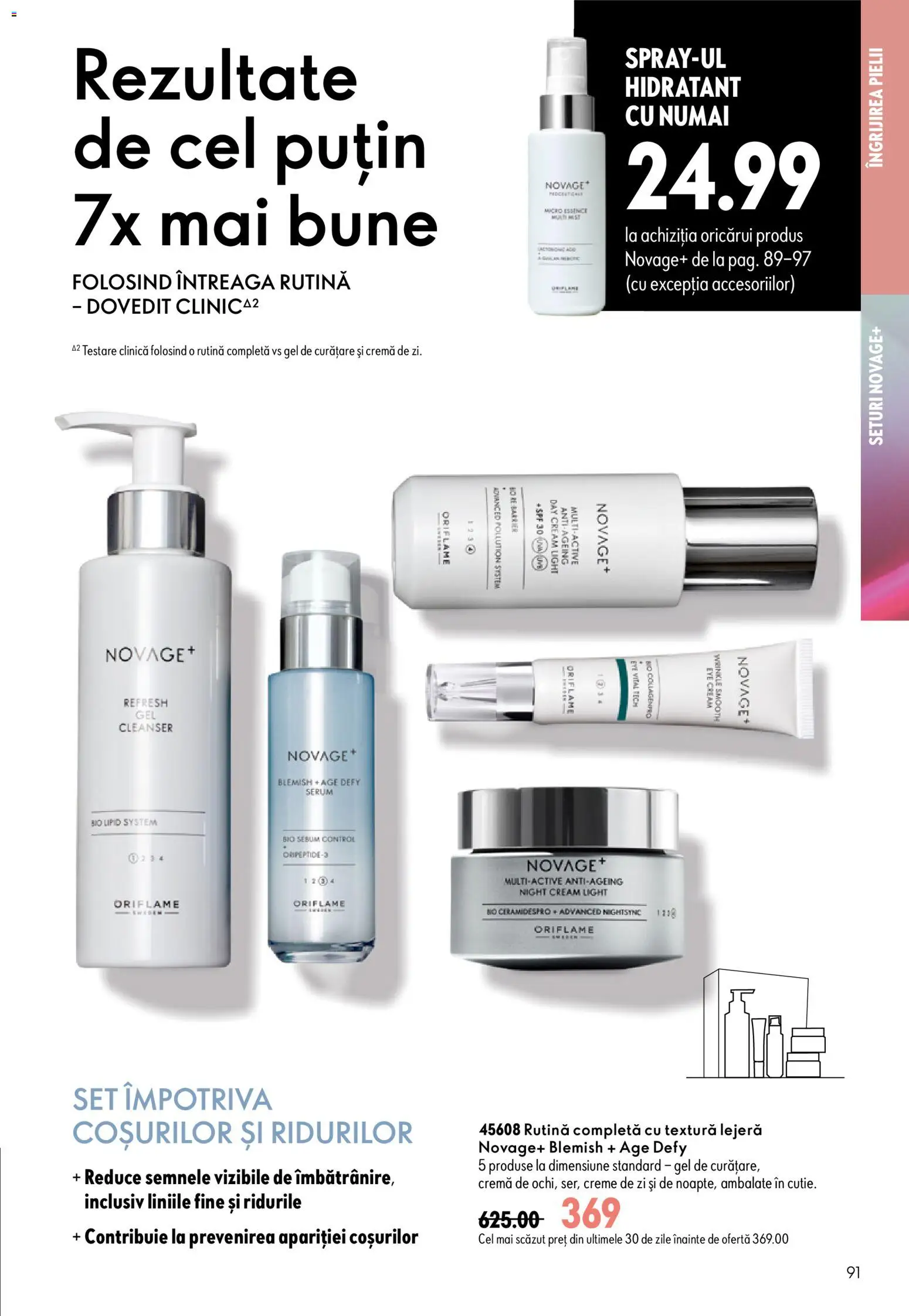 Noul catalog Oriflame – valabil de la 19.08.2026 | Pagină: 91 | Produse: Bio, Serum, Gel de curățare, Cremă