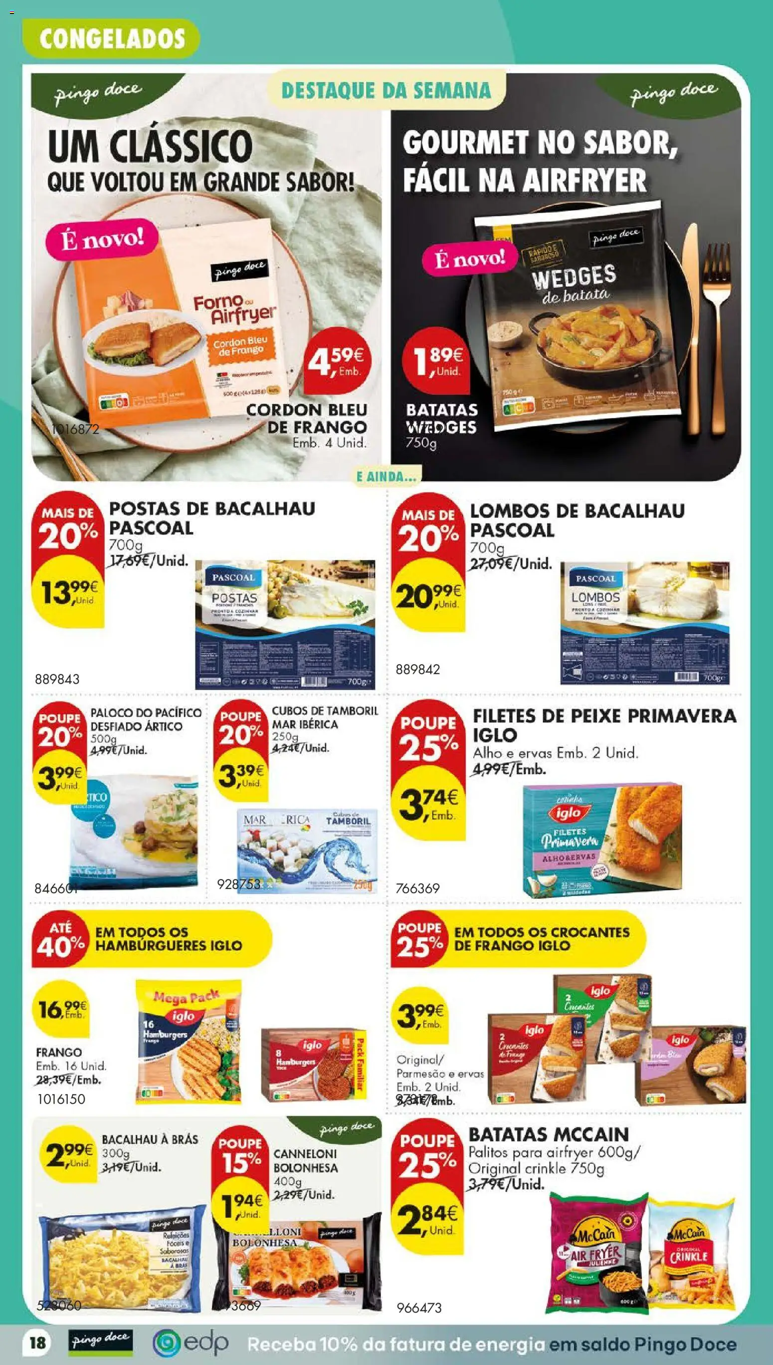 Pingo Doce folheto Poupe Este Fim de Semana │ válido de 29/10/2026 | Página: 20 | Produtos: Bacalhau, Batatas, Tamboril, Peixe