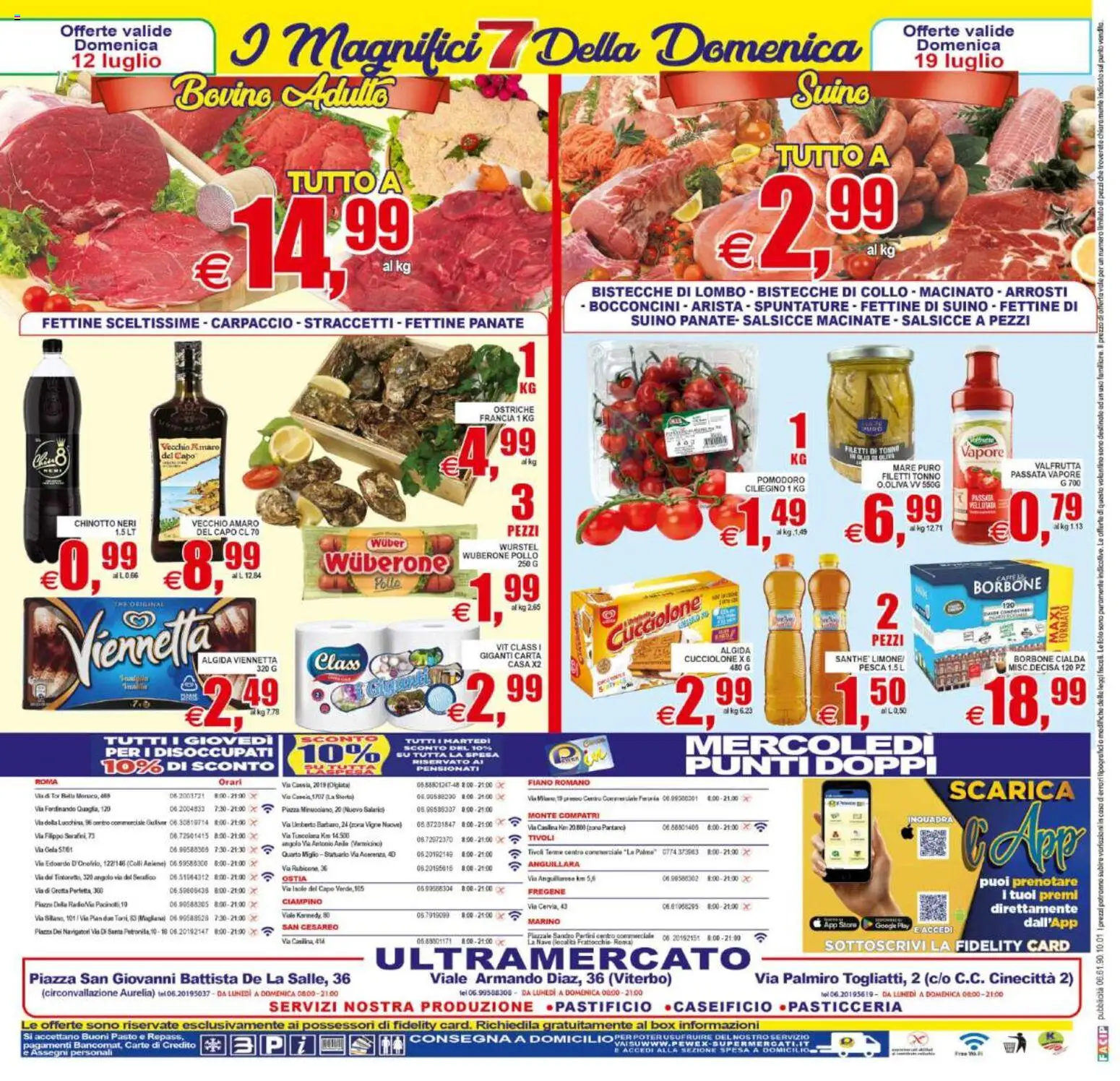Volantino Pewex del 10/07/2026 | Pagina: 28 | Prodotti: Pollo, Wurstel, Tonno, Amaro