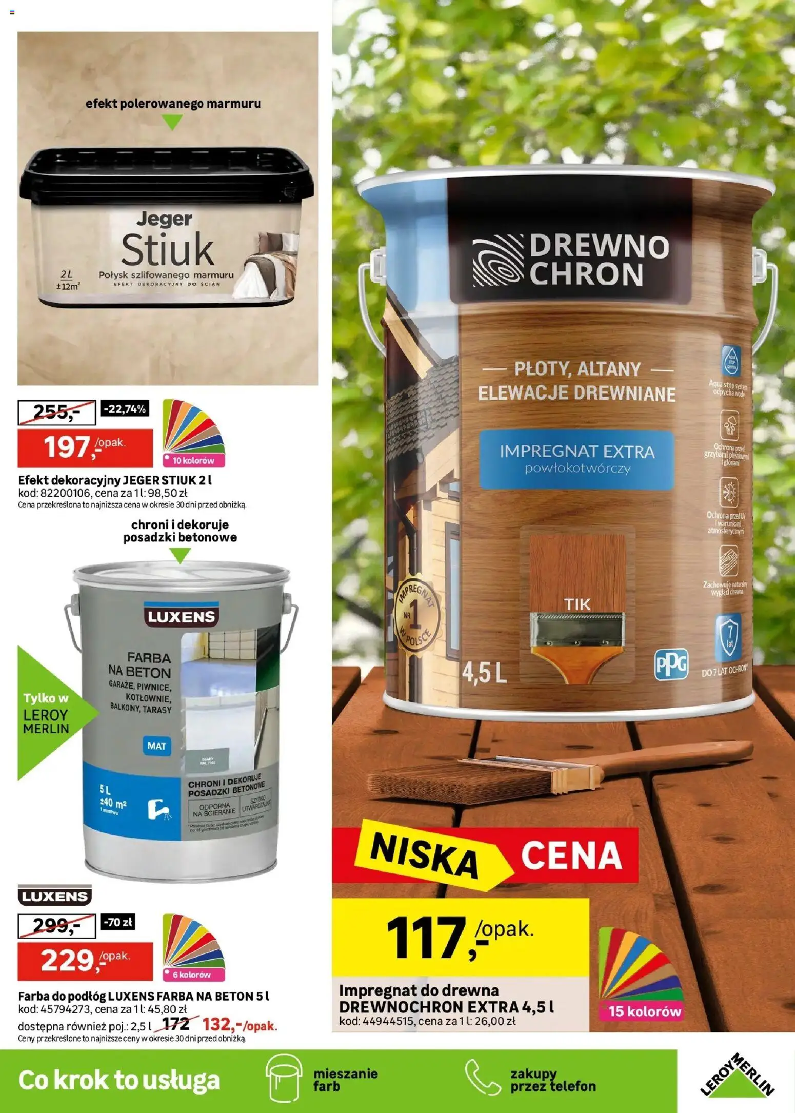 Leroy Merlin gazetka od (15.07.2026 - 11.08.2026) | Strona: 13 | Produkty: Telefon, Impregnat do drewna