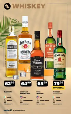 Pogląd oferty "Netto gazetka - Mocna Kolekcja" - ważna od 06.07.2026 | Strona: 6 | Produkty: Jameson, Bourbon, Jim Beam