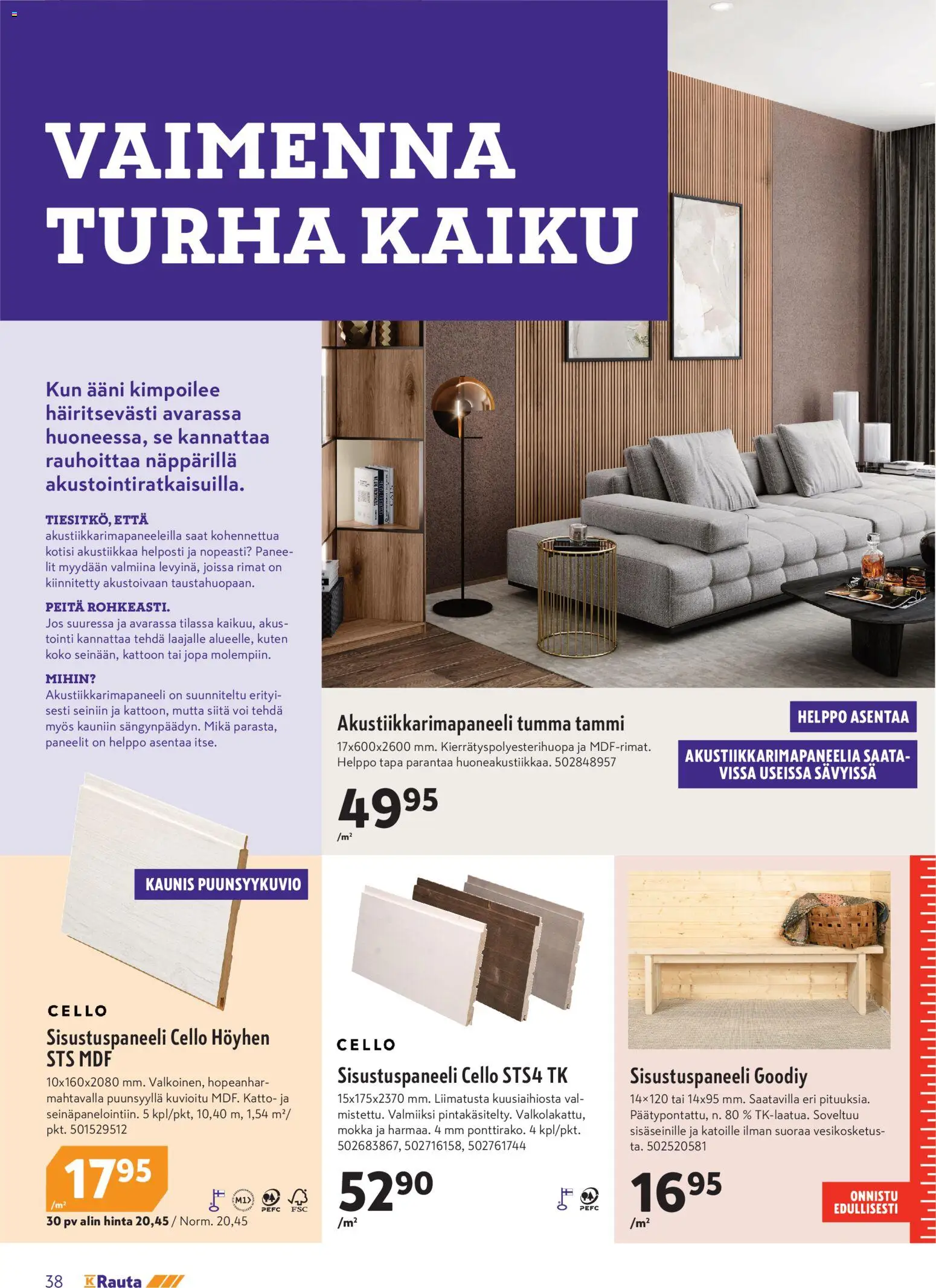 K-Rauta tarjoukset – voimassa 15.04.2026 alkaen | Sivu: 38 | Tuotteet: Voi