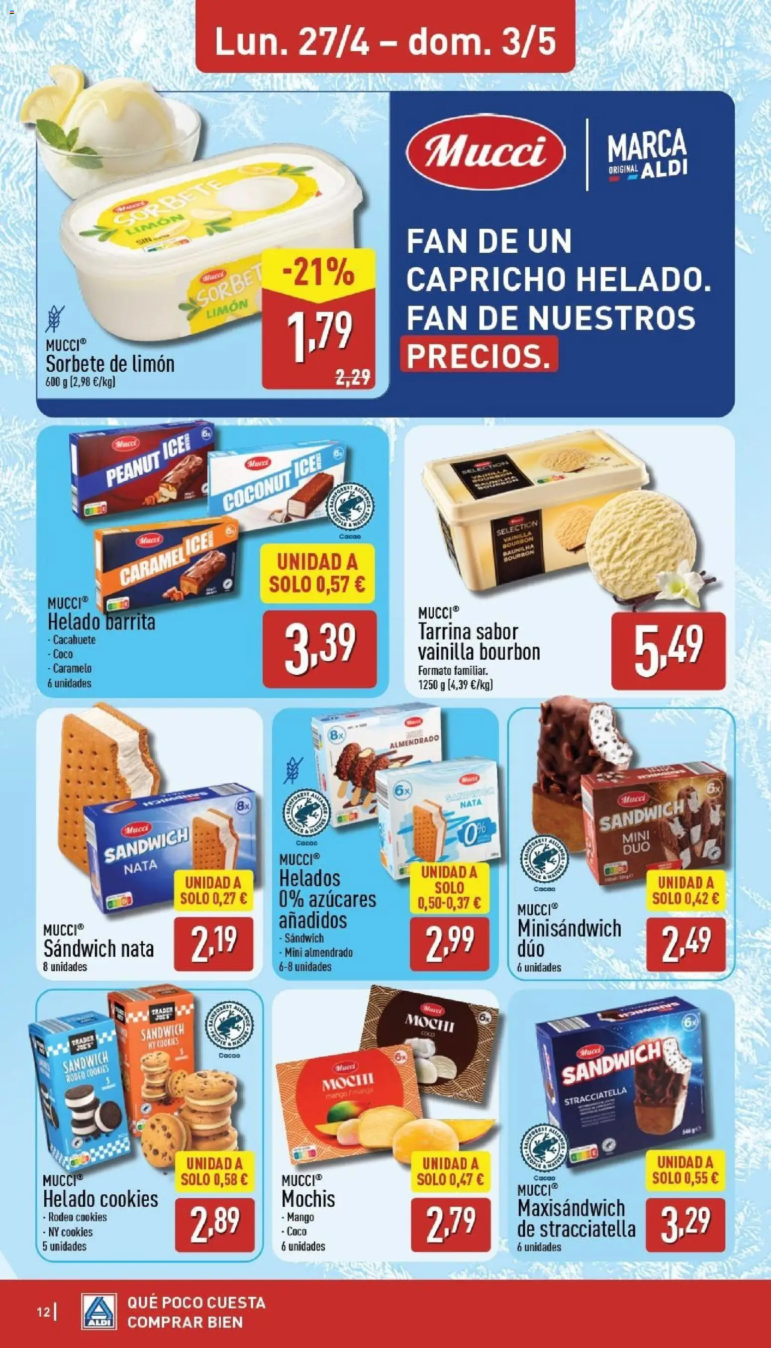 Aldi folleto Península │ válido desde el 27.04.2026 | Página: 12 | Productos: Τυρόπιτα, Helado, Ρούτερ, Φρυγανιές σικάλεως