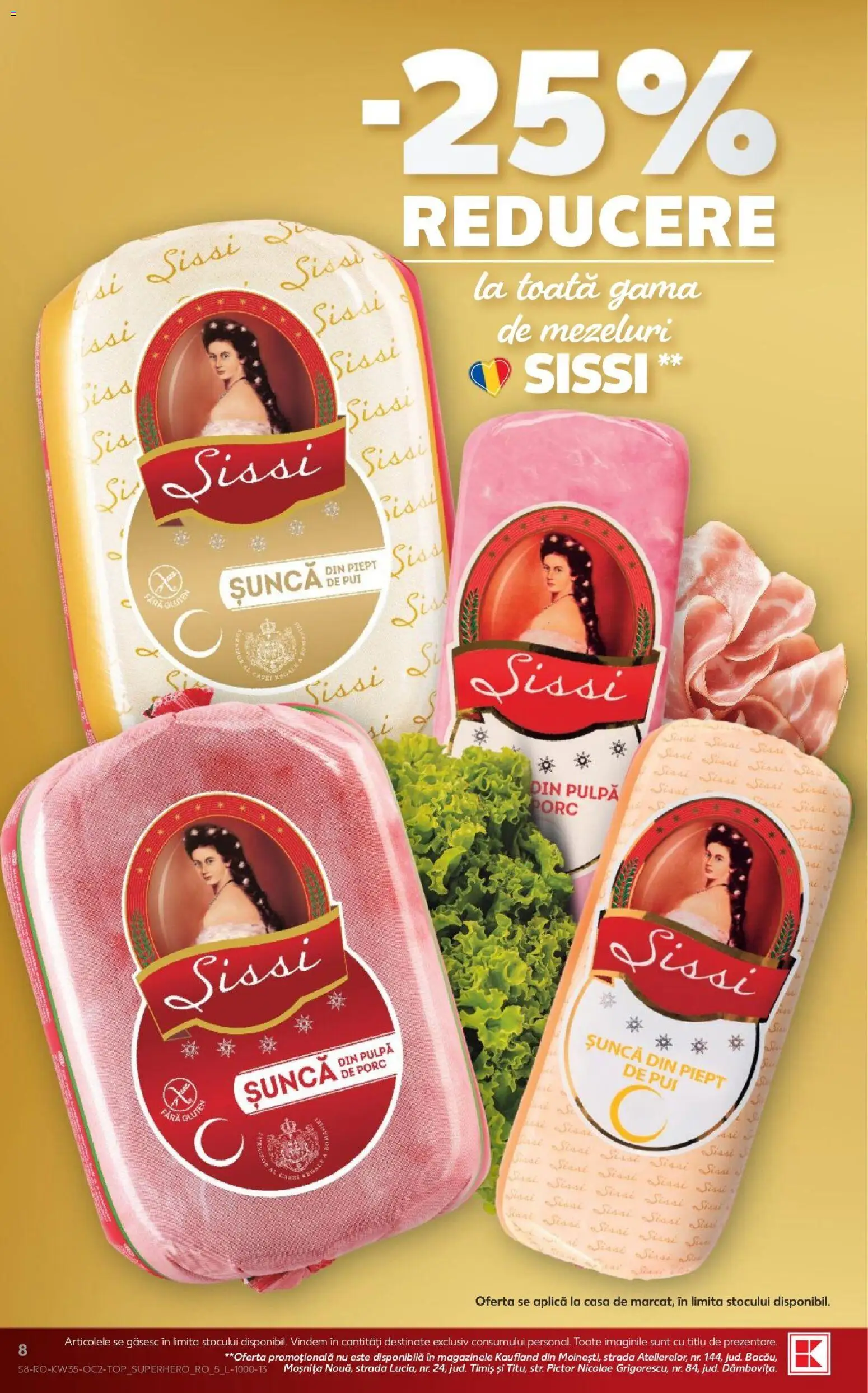 Noul catalog Kaufland – valabil de la 26.08.2026 | Pagină: 8 | Produse: Aplică, Pui, Șuncă