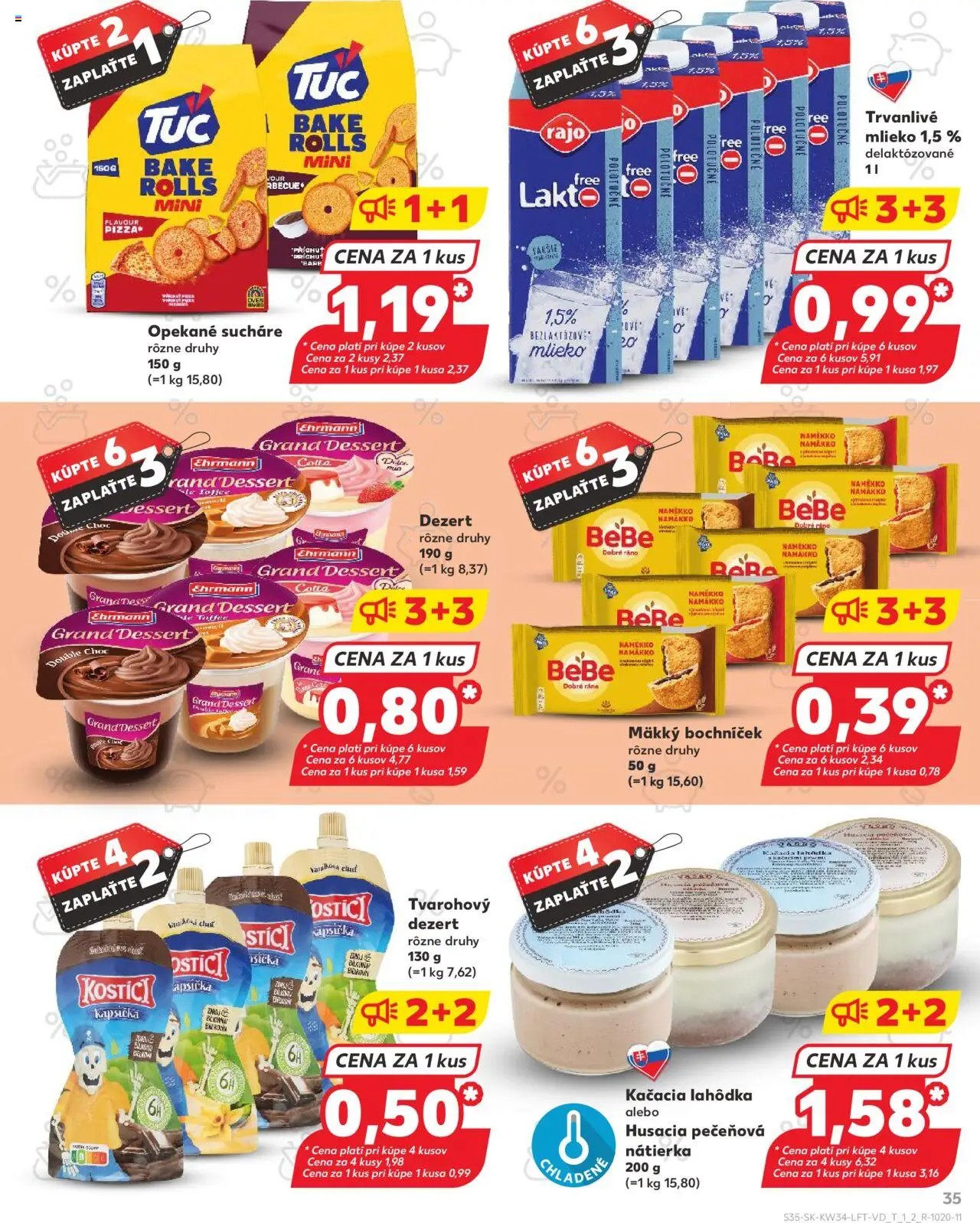 Nové Kaufland akcie – leták je platný od 21.08.2025 | Strana: 35 | Produkty: Mlieko, Pizza, Nátierka, Trvanlivé mlieko
