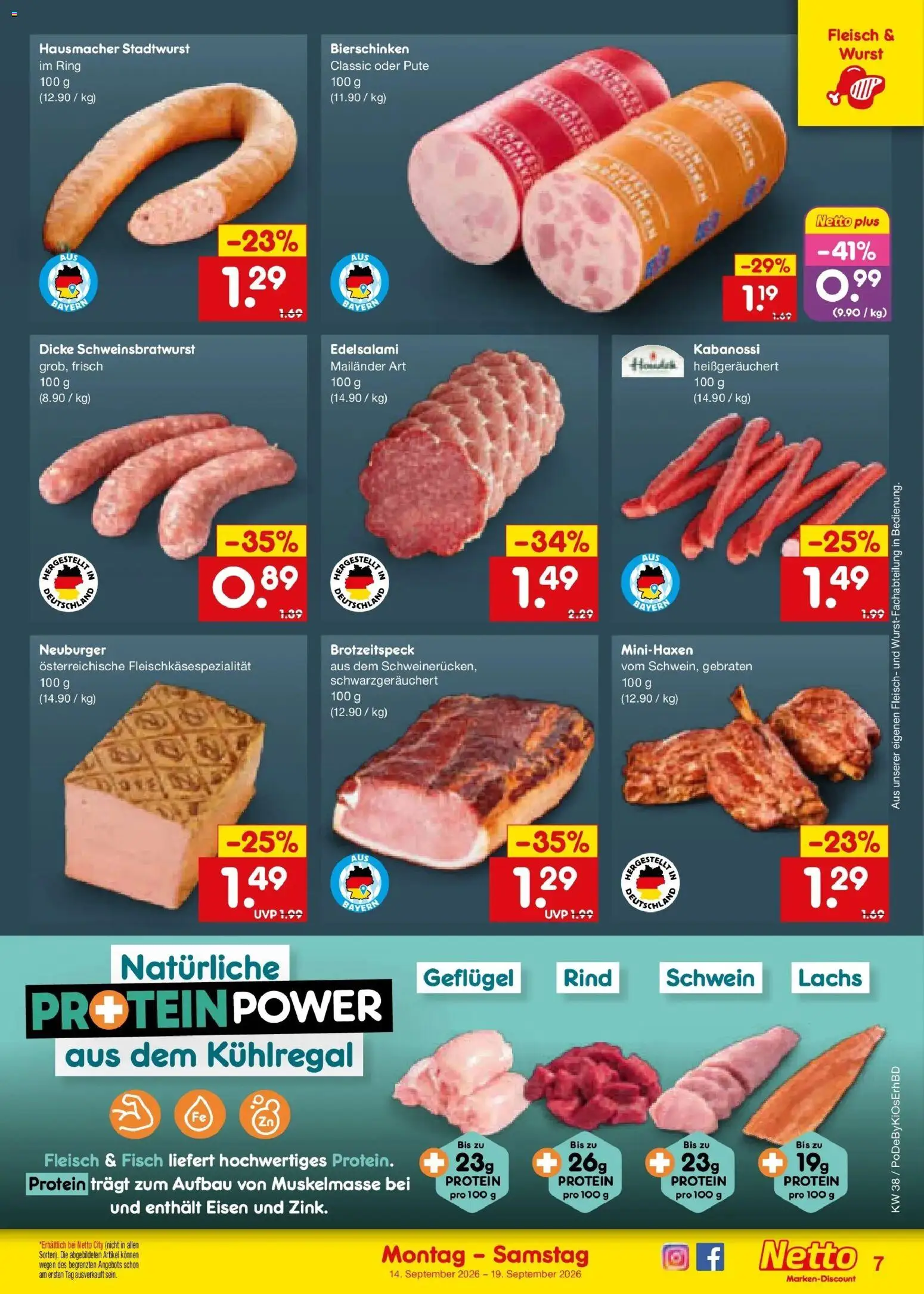 Netto Marken-Discount Prospekt Selb – gültig ab 14.09.2026 | Seite: 9 | Produkte: Pute, Fisch, Lachs, Wurst
