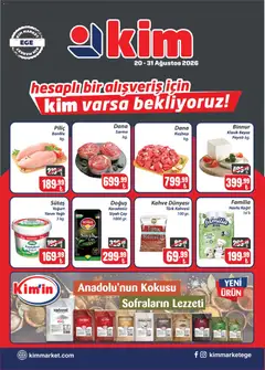 20 Ağustos 2026 tarihinden itibaren geçerli olan Kim Market kataloğu önizlemesi