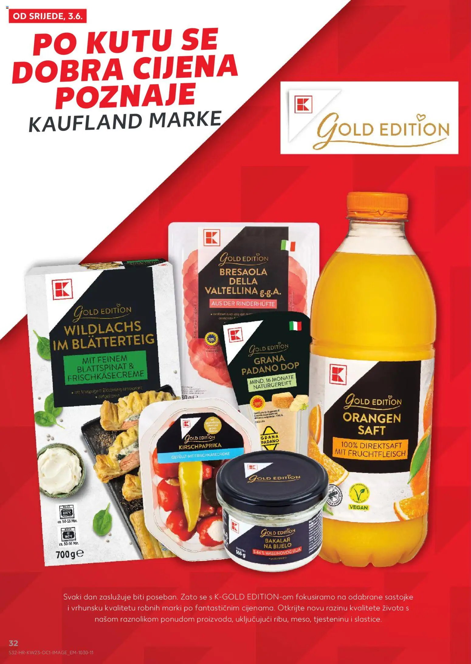 Kaufland katalog | vrijedi od 03.06.2026 | Stranica: 32 | Proizvodi: Grana Padano, Bakalar