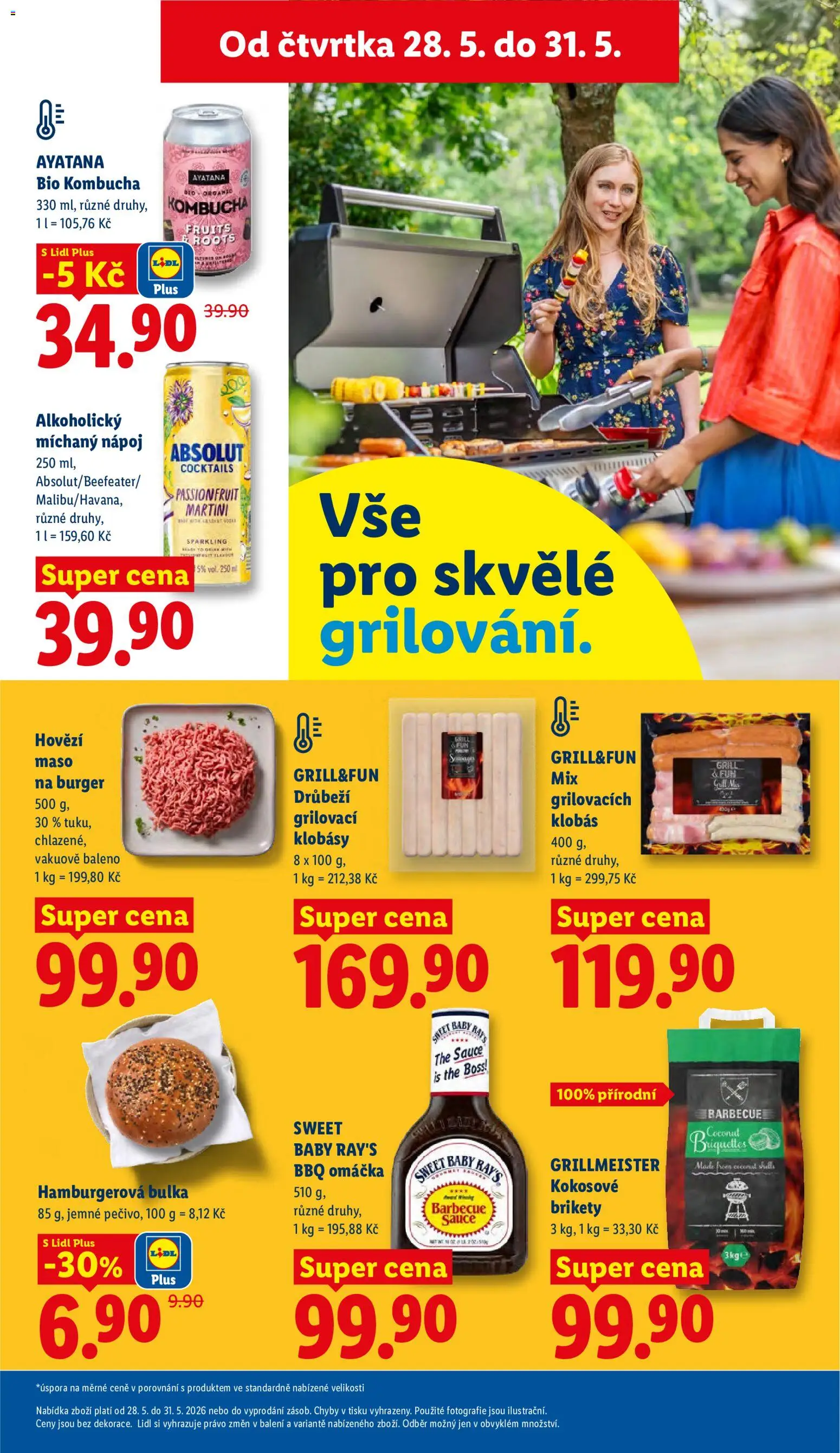 Lidl leták od 28.05.2026 | Strana: 15 | Produkty: Hovězí, Kombucha, Maso na burger, Pečivo