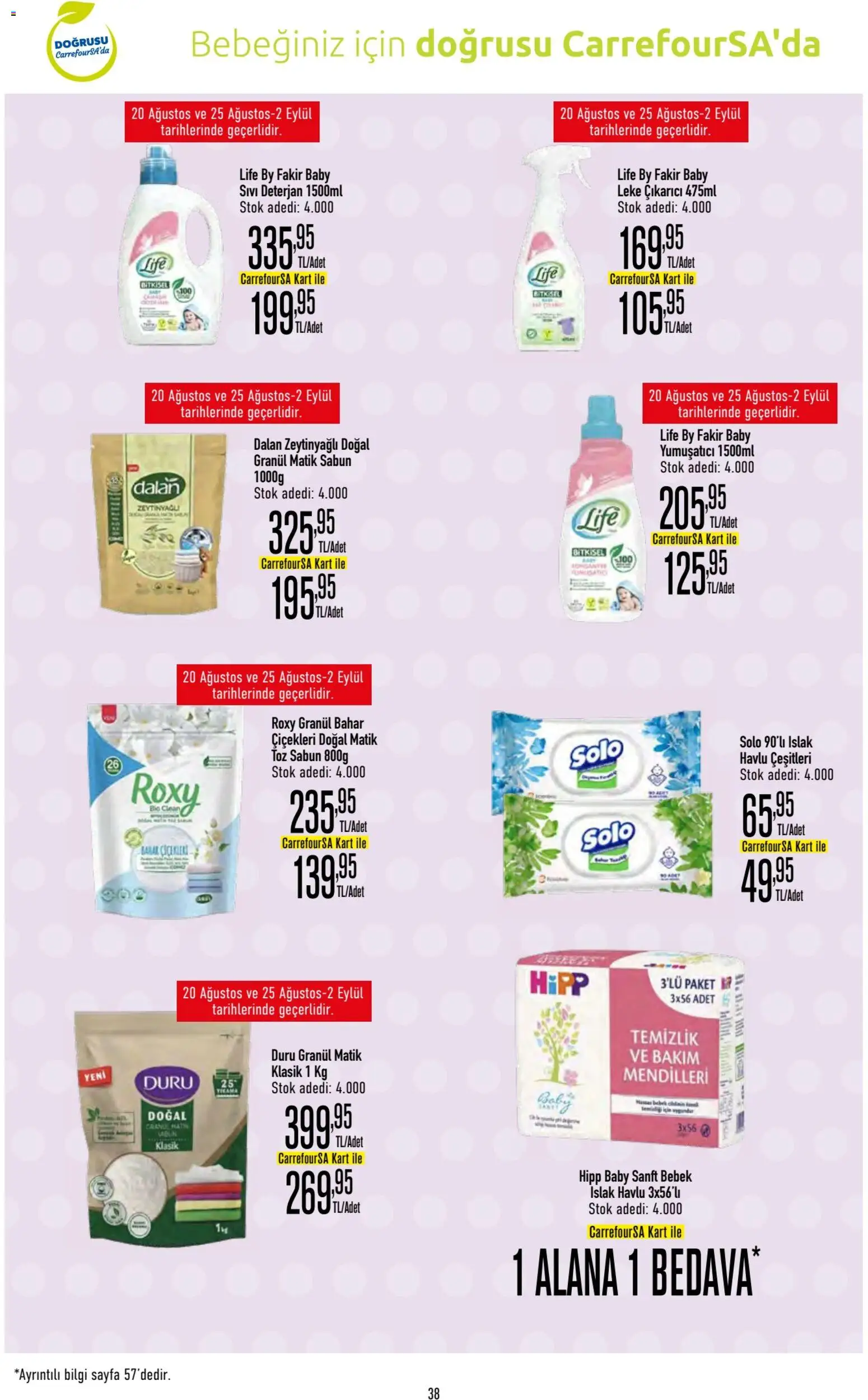 CarrefourSA - Katalog Gurme - 20 Ağustos 2026 tarihinden itibaren geçerlidir | Sayfa: 38 | Ürünler: Sabun, Yumuşatıcı, Leke çıkarıcı, Deterjan
