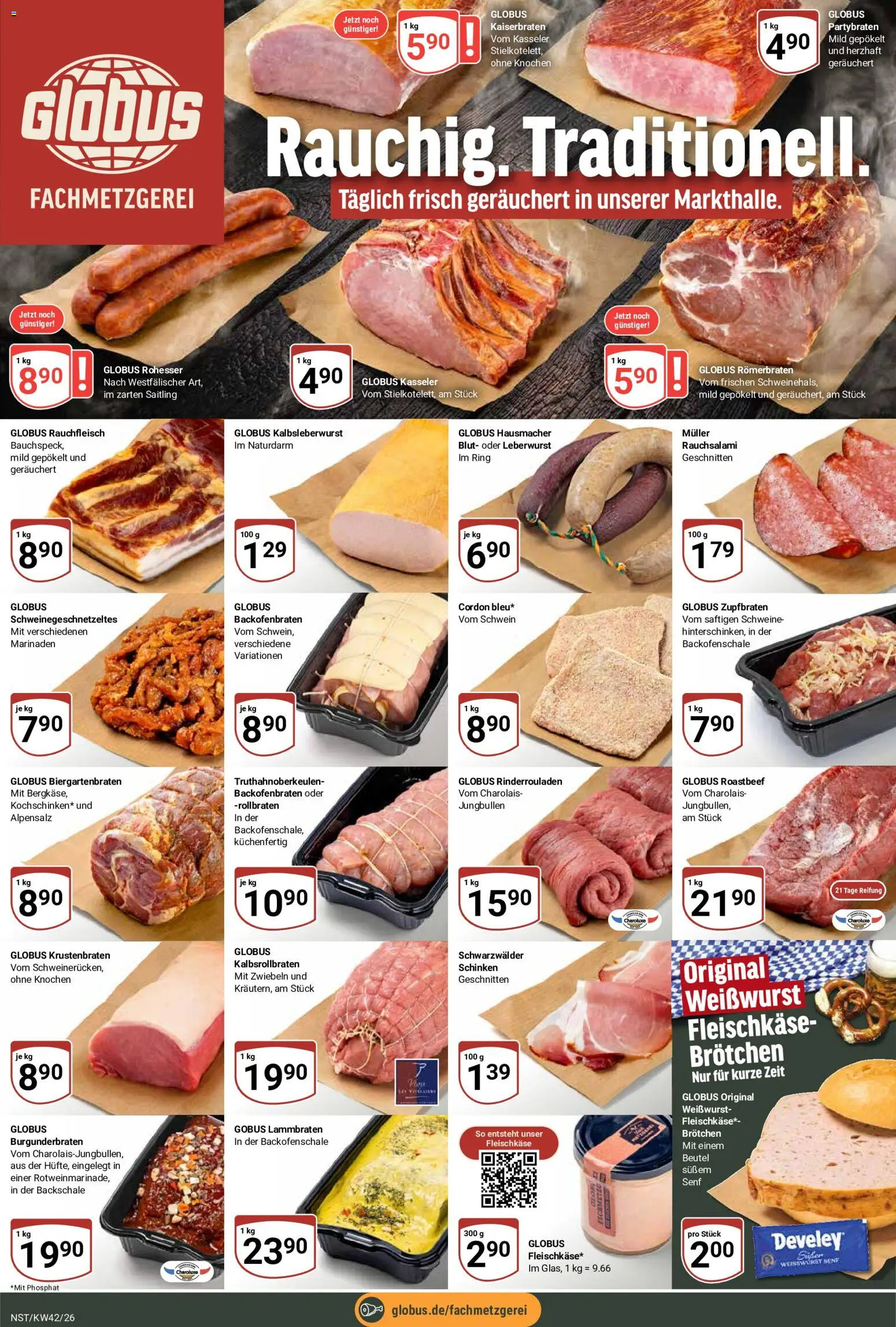 Globus Prospekt Neustadt a.d. Weinstraße – gültig ab 12.10.2026 | Seite: 11 | Produkte: Rinderrouladen, Krustenbraten, Roastbeef, Zwiebeln