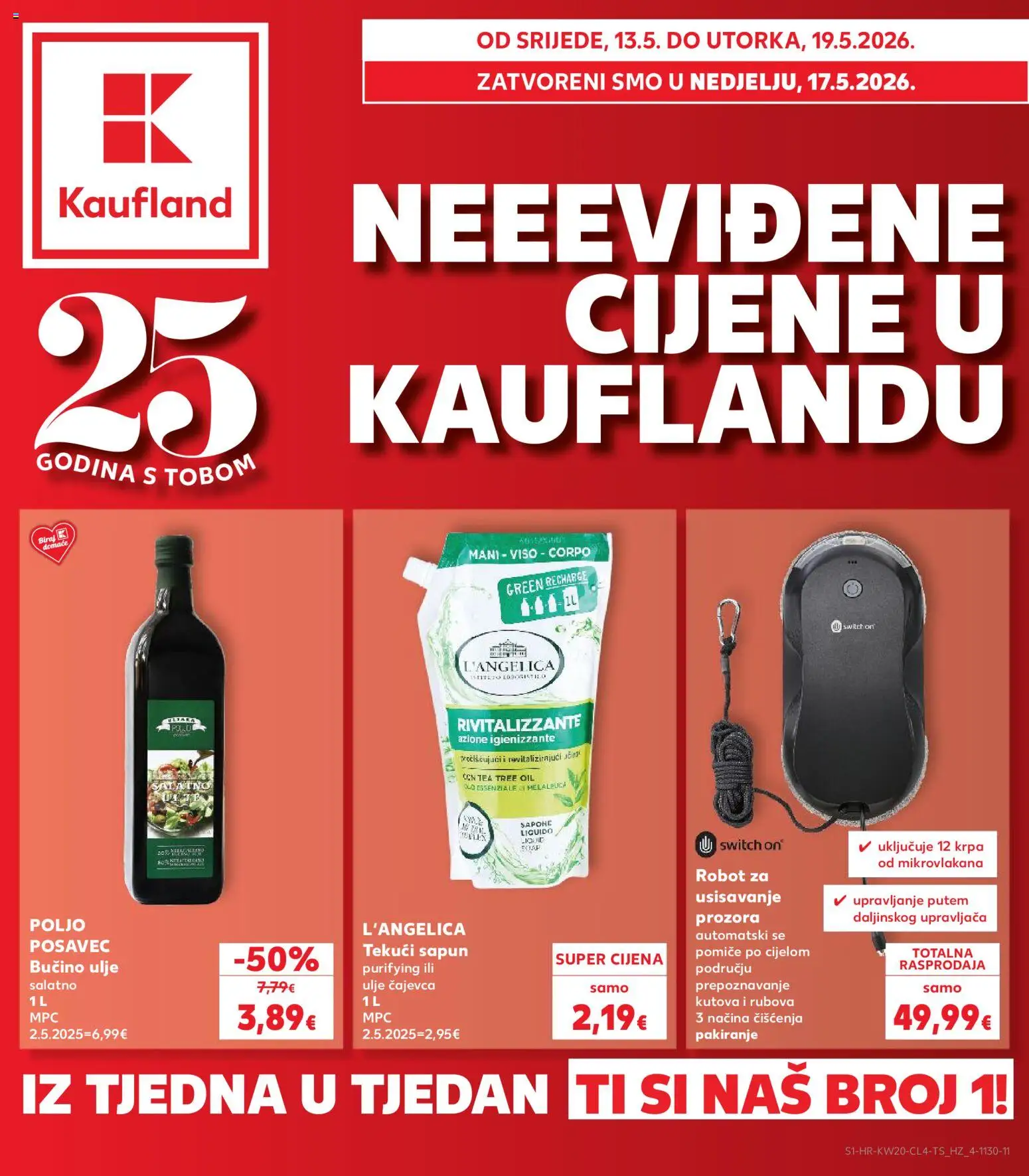 Kaufland katalog | vrijedi od 13.05.2026 | Stranica: 1 | Proizvodi: Robot, Ulje, Sapun, L'Angelica