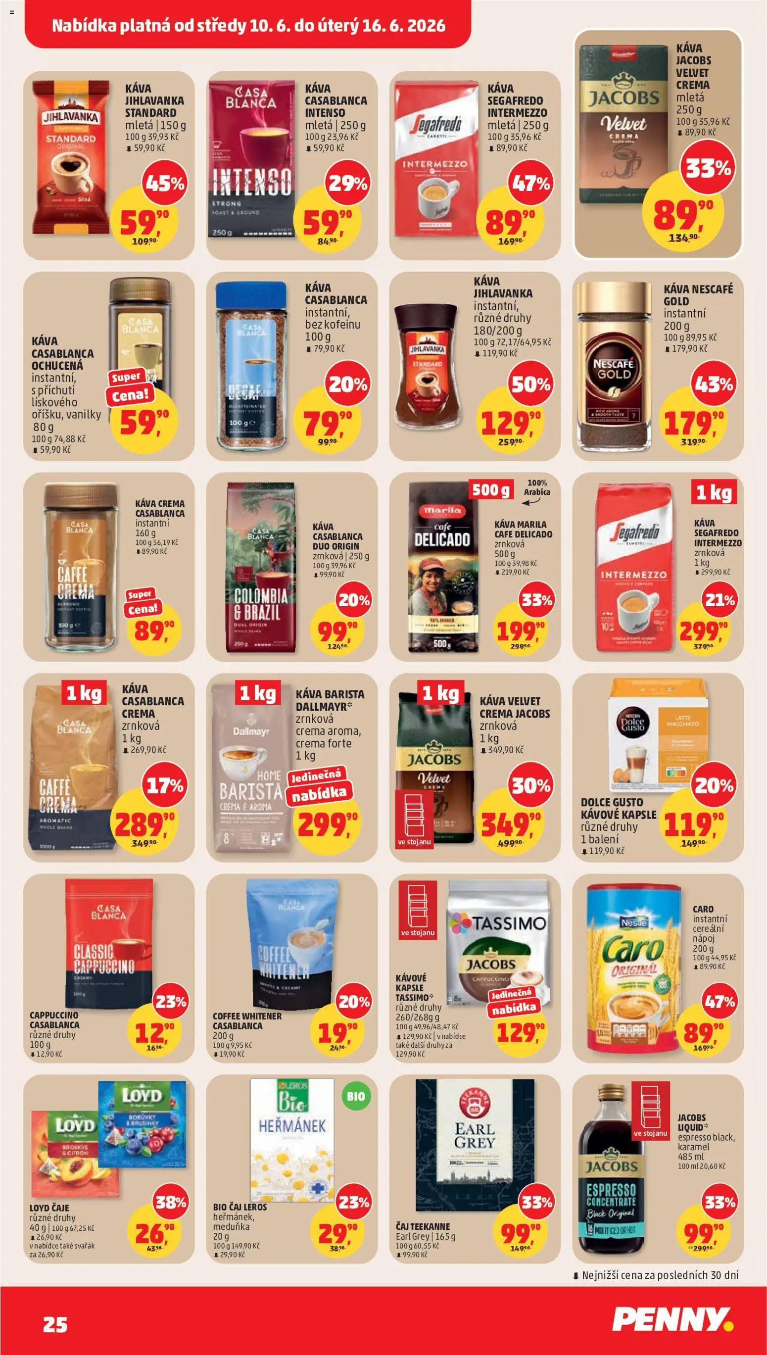 Penny Market leták od 10.06.2026 | Strana: 25 | Produkty: Dolce Gusto, Svařák, Nescafé, Segafredo