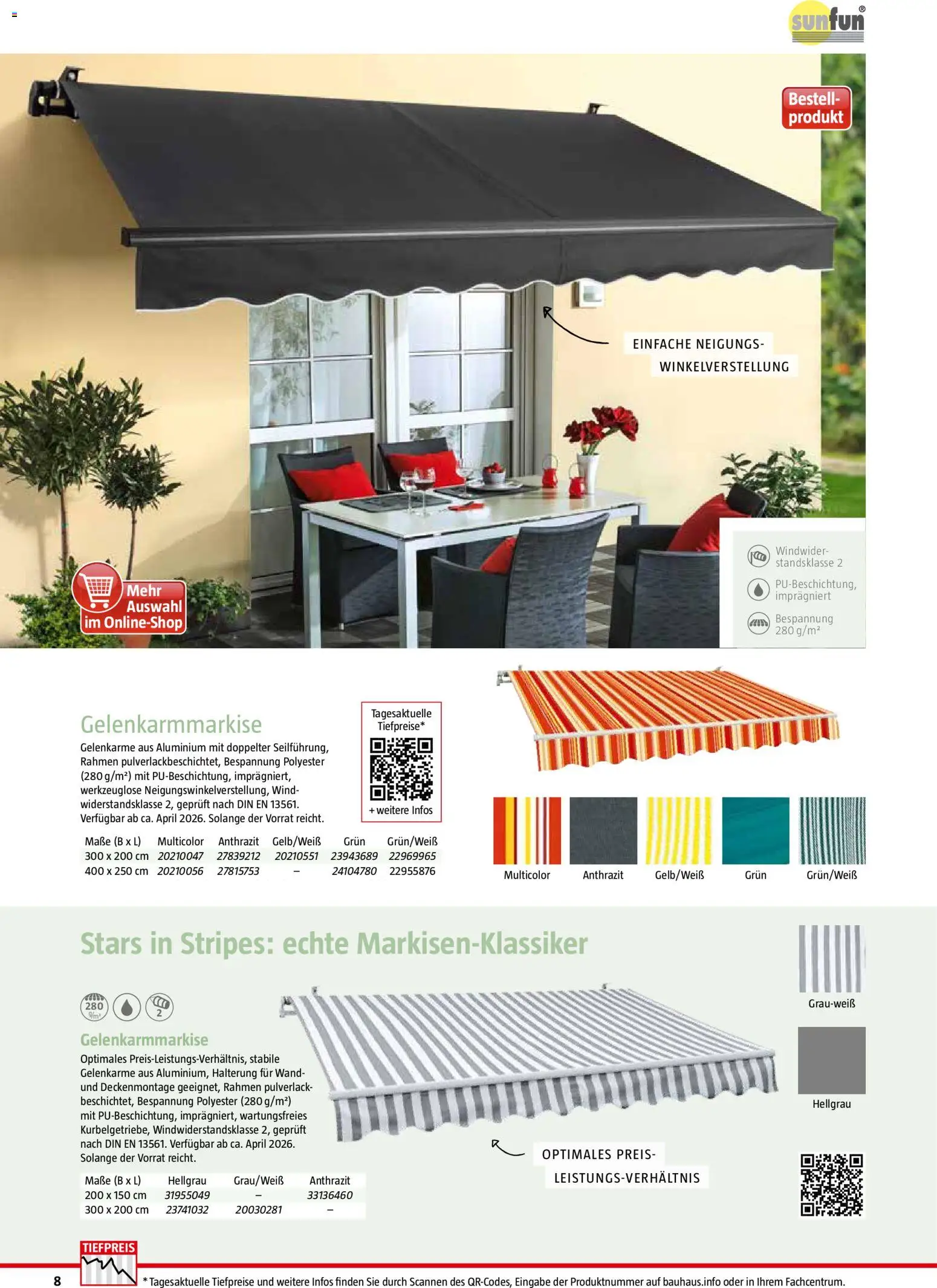 Bauhaus Markisen – gültig ab 30.06.2026 | Seite: 8