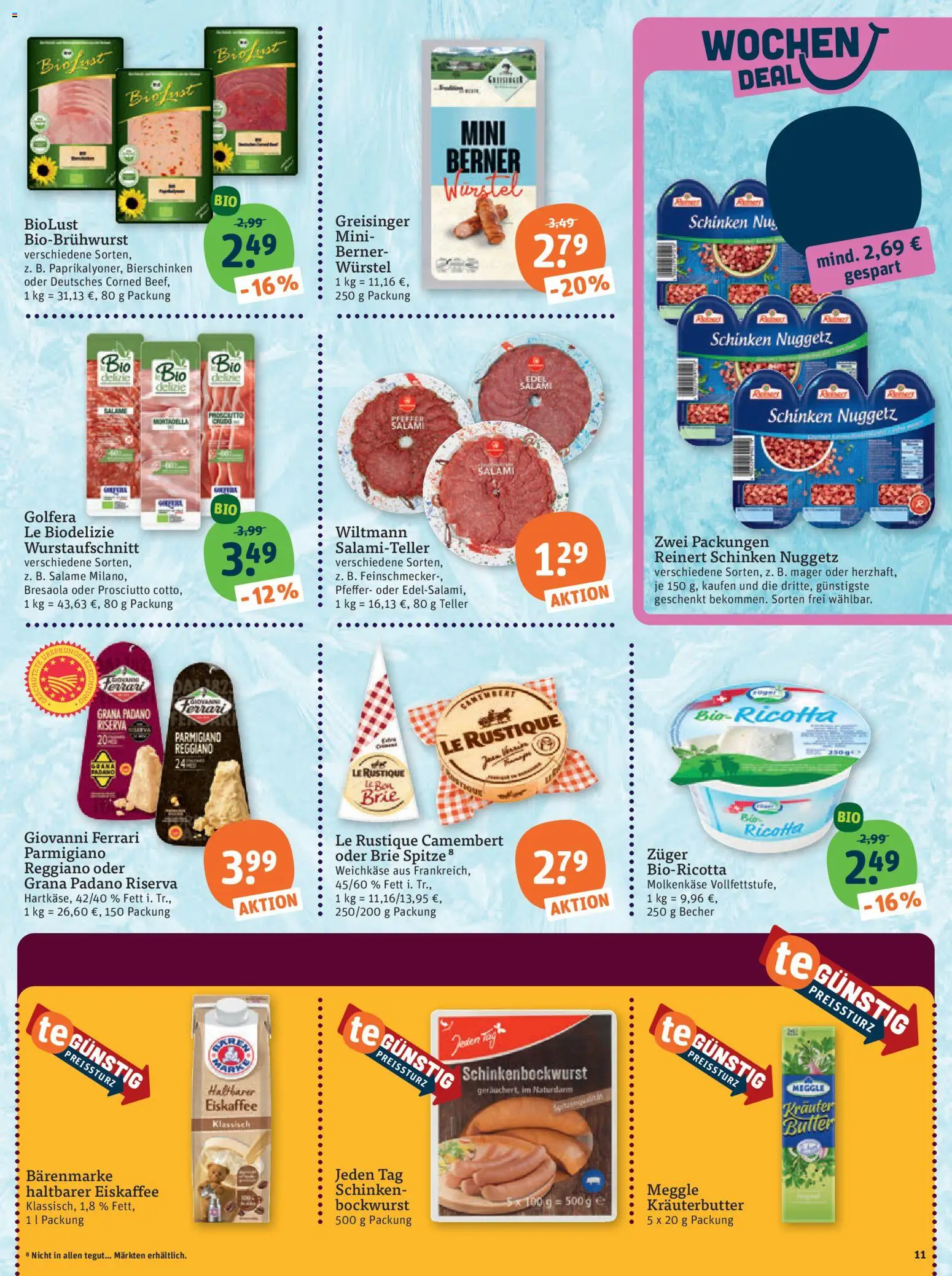 Tegut Prospekt – gültig ab 06.07.2026 | Seite: 13 | Produkte: Bockwurst, Butter, Pfeffer, Schinken