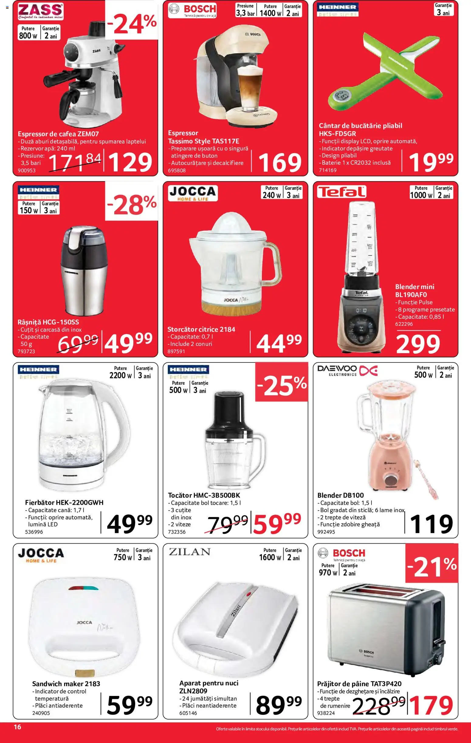Noul catalog Selgros – valabil de la 26.06.2026 | Pagină: 16 | Produse: Cântar, Bucătărie, Cuțit, Cafea
