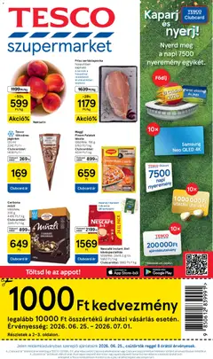 Tesco Szupermarket akciós újság - amely érvényes a következő dátumtól: 25.06.2026