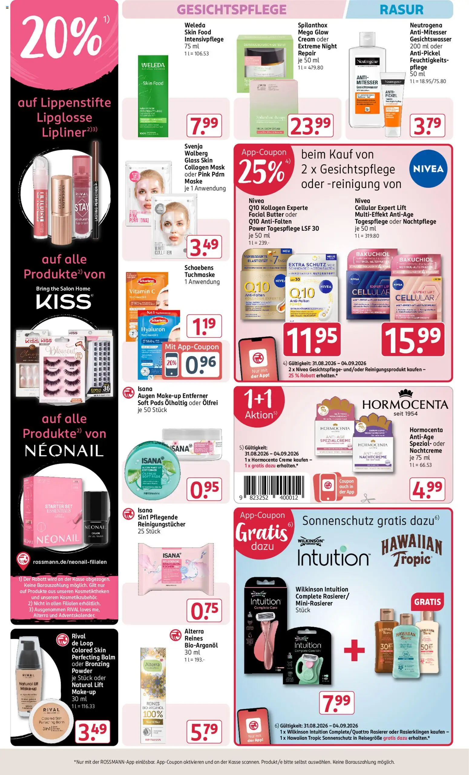 Rossmann Prospekt – gültig ab 31.08.2026 | Seite: 13 | Produkte: Rasierer, Butter, Creme, Reinigungstücher