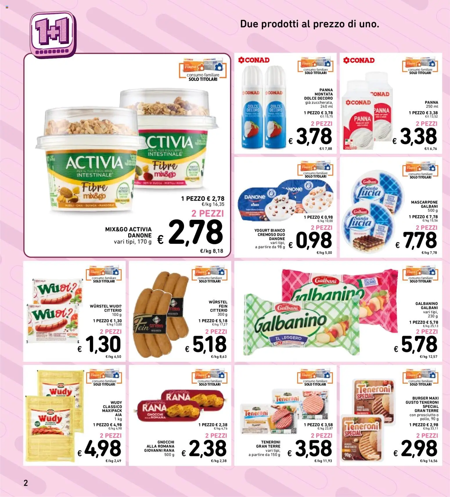 Volantino Spazio Conad del 04/09/2026 | Pagina: 29 | Prodotti: Yogurt, Yogurt bianco, Panna montata, Mascarpone