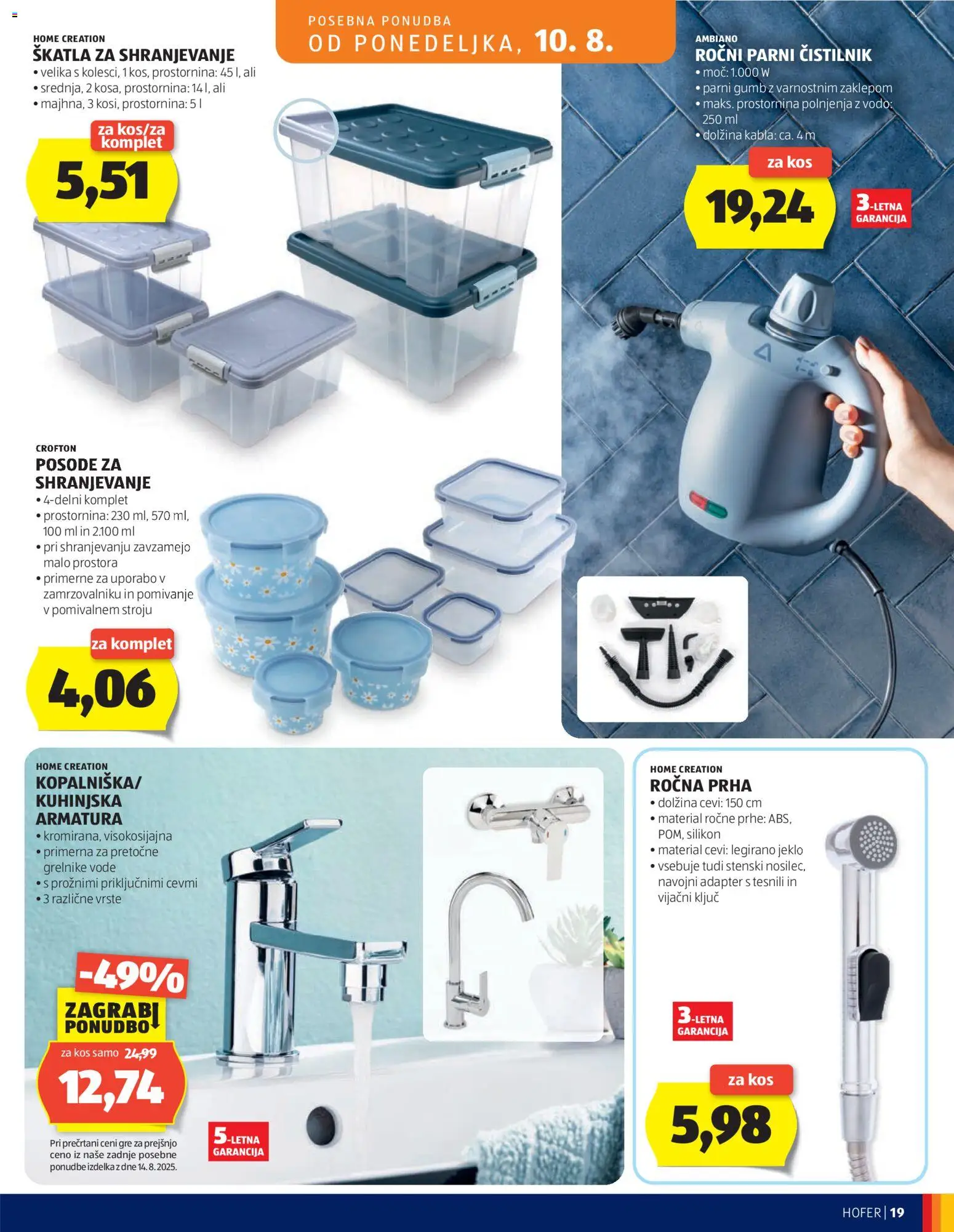 Novi Hofer katalog ponudbe – veljaven od 05.08.2026 | Stran: 19