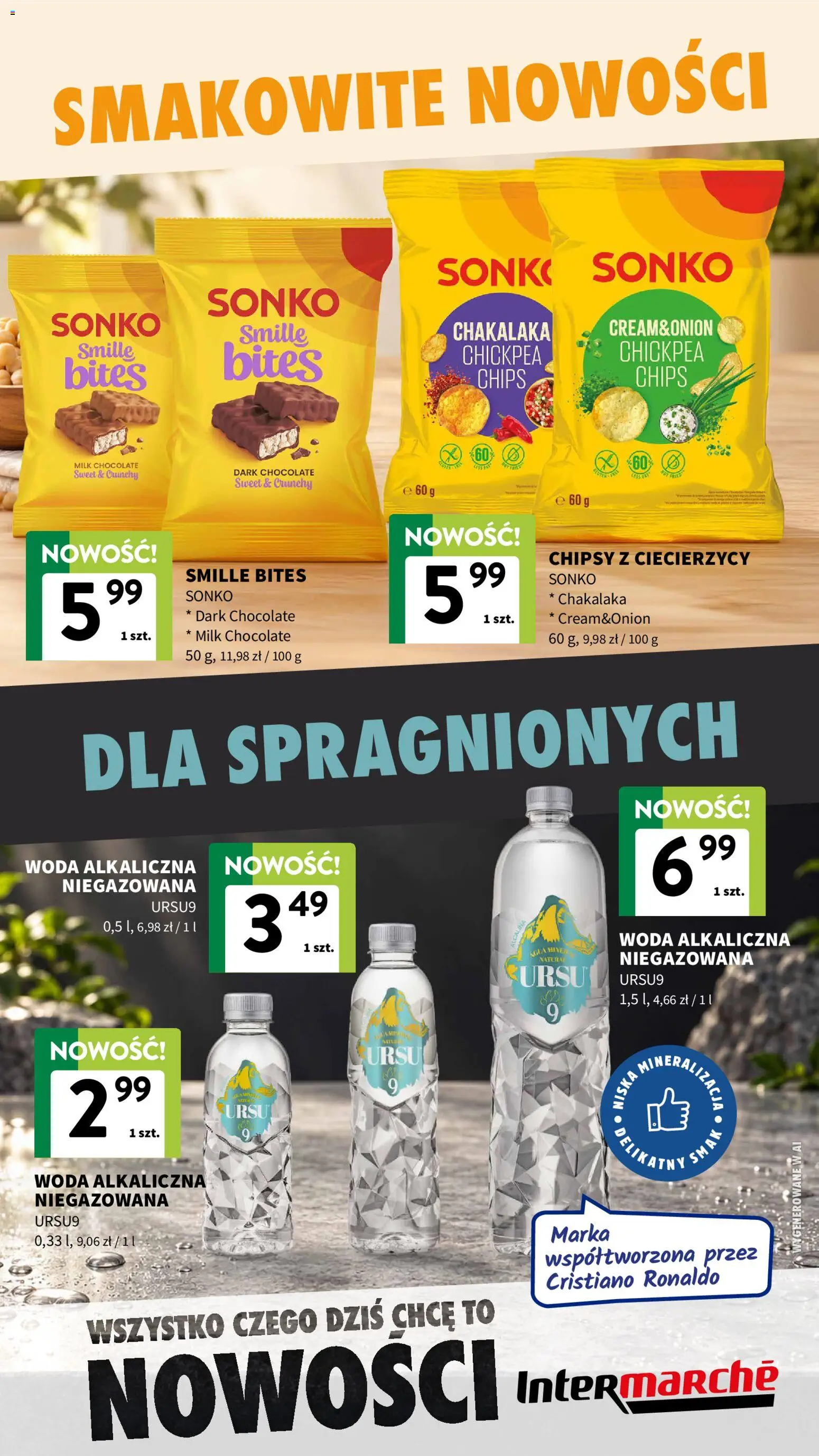 Intermarche gazetka - Nowości od 14.10.2026 | Strona: 3 | Produkty: Chipsy, Woda alkaliczna, Woda