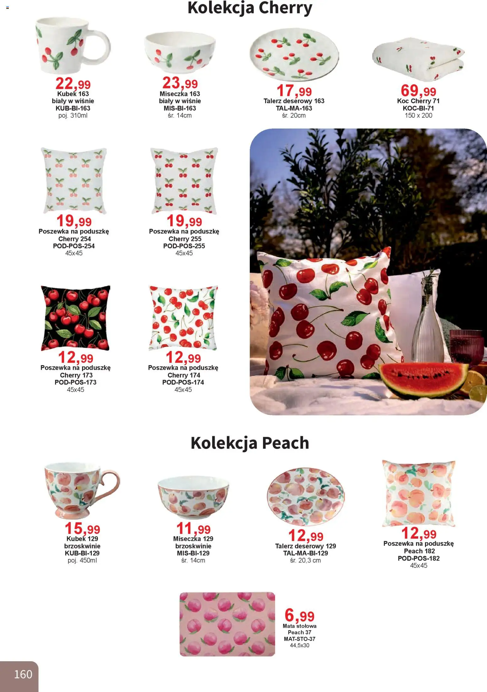Bodzio Katalog od 01.04.2026 | Strona: 160 | Produkty: Koc, Wiśnie, Brzoskwinie
