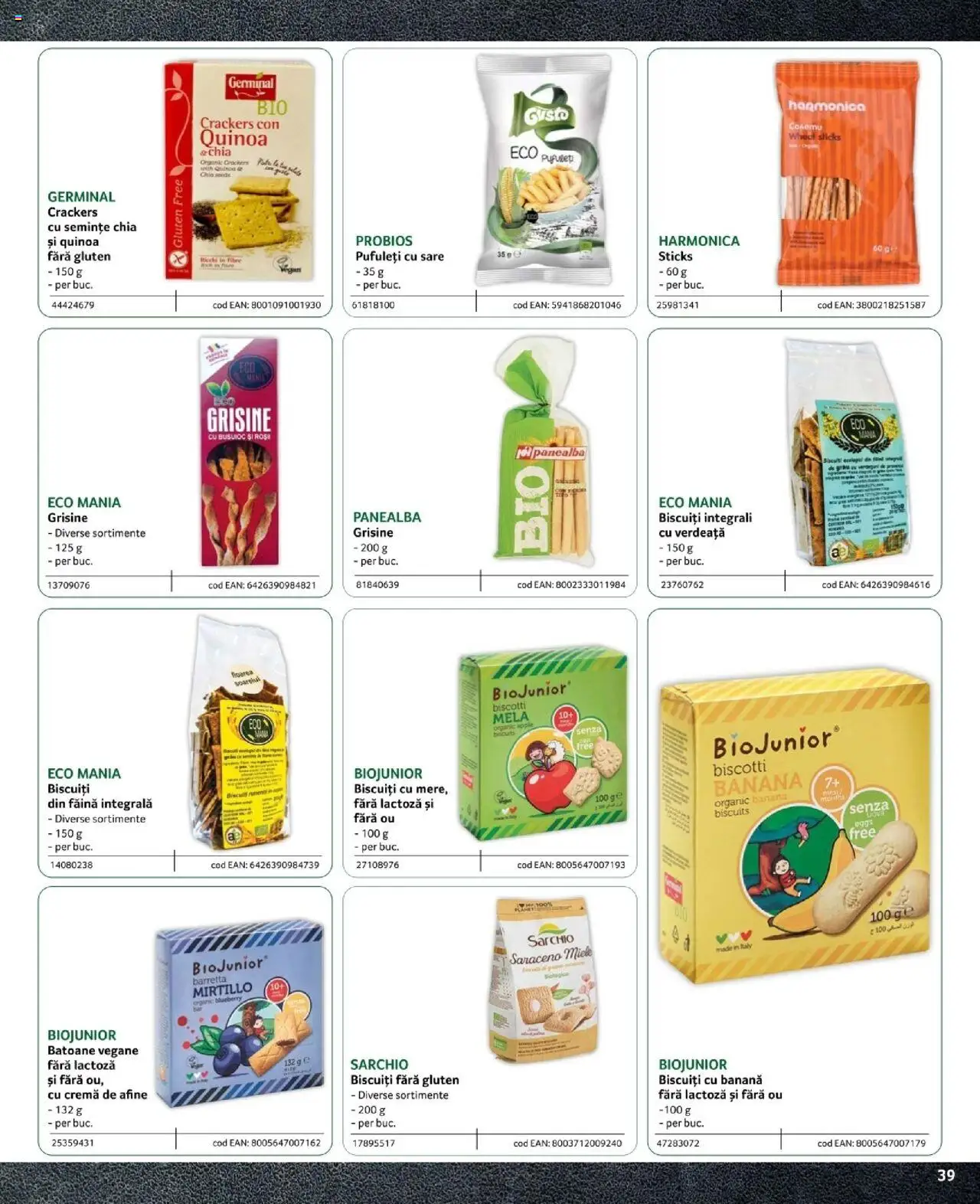 Noul catalog Selgros – valabil de la 09.02.2024 | Pagină: 39 | Produse: Afine, Semințe, Apple, Biscuiți