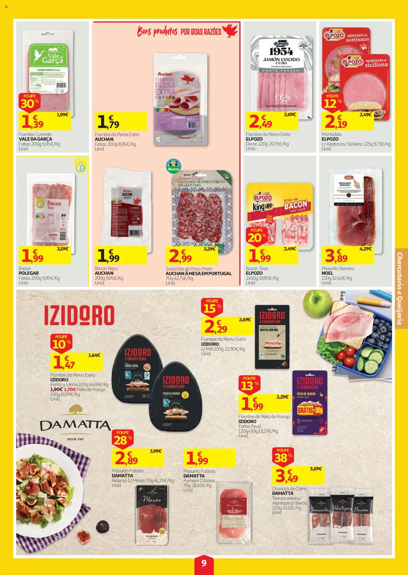 Auchan folheto │ válido de 01/10/2026 | Página: 9 | Produtos: Forno, Fiambre, Bacon, Frango