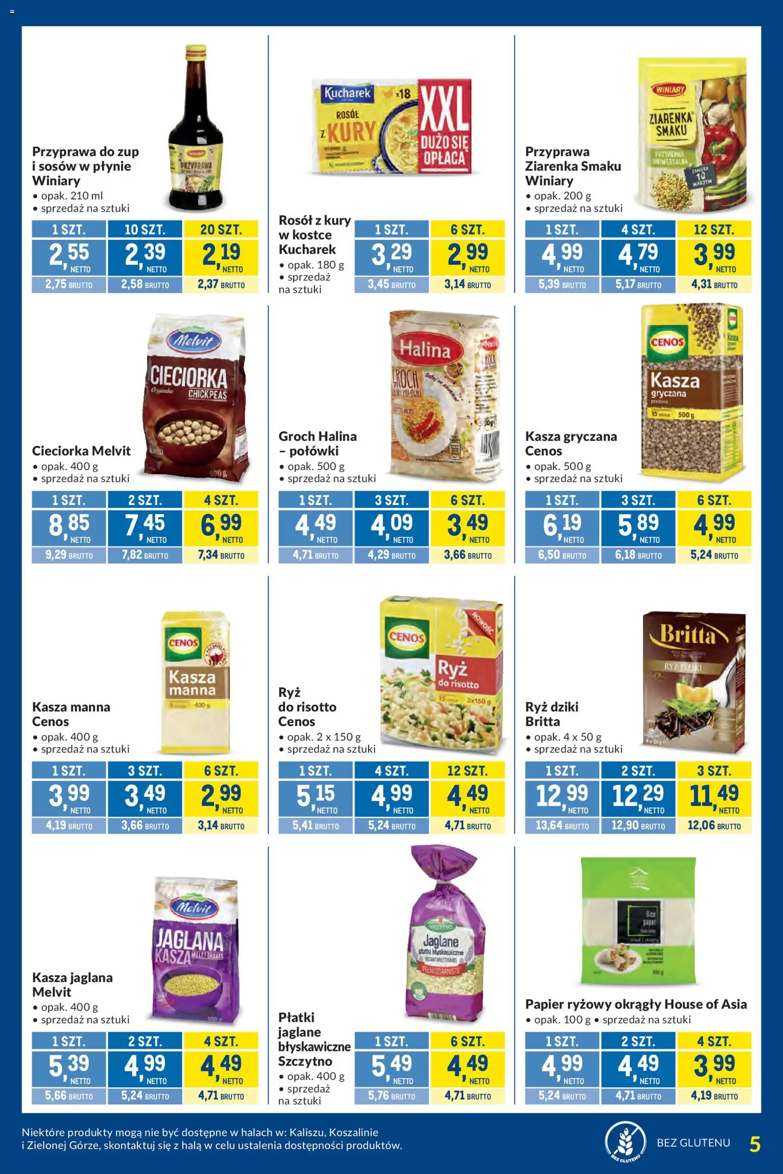 Makro gazetka - Kupujesz więcej płacisz mniej od 27.10.2026 | Strona: 5 | Produkty: Groch, Papier ryżowy, Kasza manna, Płatki