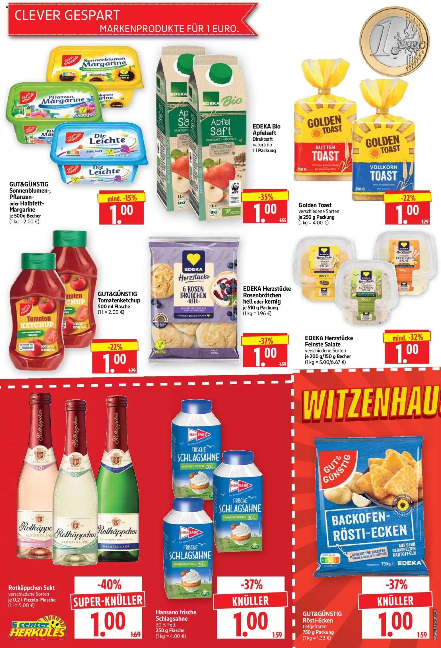 HERKULES Prospekt – gültig ab 26.10.2026 | Seite: 12 | Produkte: Schlagsahne, Alkohol, Ketchup, Salat