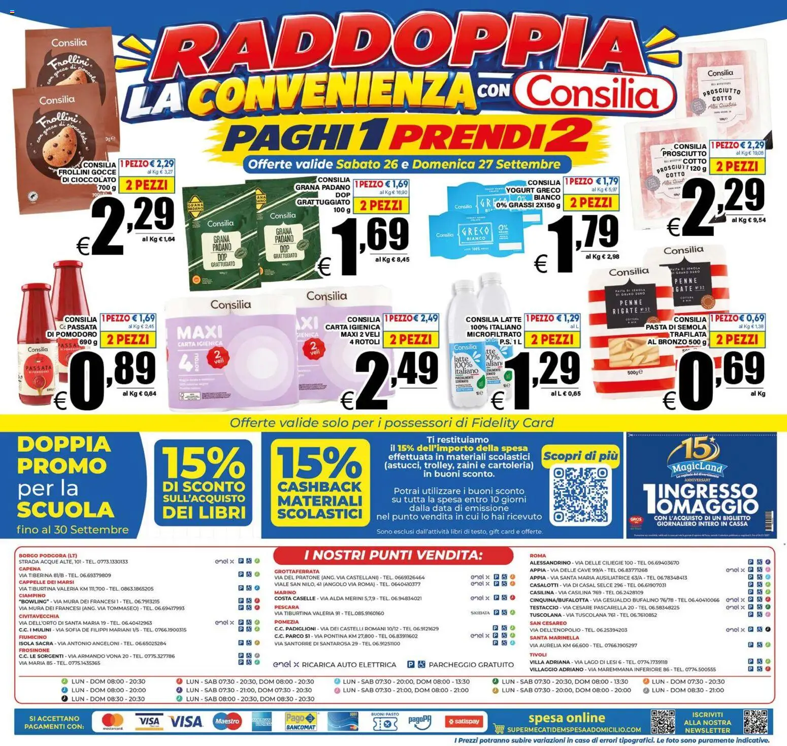 Volantino DEM del 23/09/2026 | Pagina: 20 | Prodotti: Yogurt greco, Pomodoro, Latte, Frollini