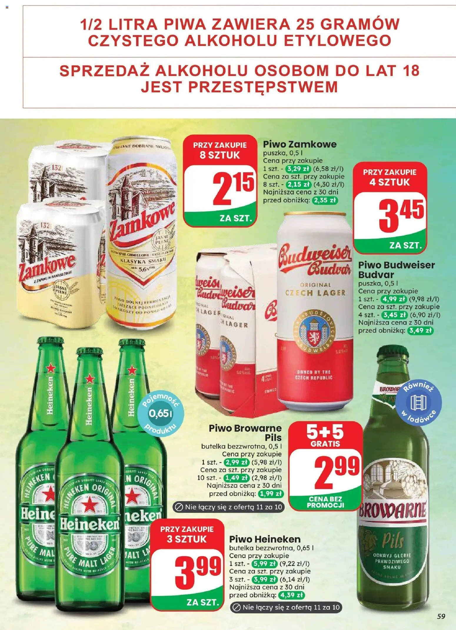 Dino gazetka od 12.08.2026 | Strona: 59 | Produkty: Piwo Heineken, Piwo, Heineken, Piwo browarne
