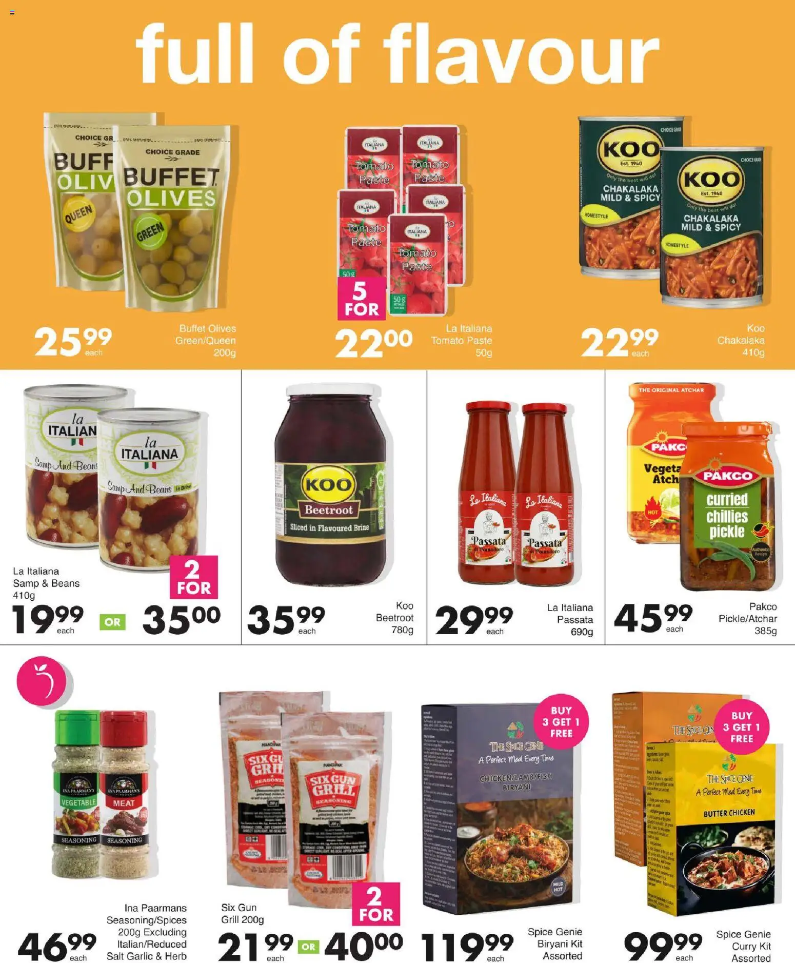 New Save catalogue – valid from 27/08/2026 | Page: 20 | Products: Beans, Grill, Chicken, Seasoning