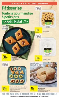 Carrefour - Prévisualisation de Mini baklava, Mini baklava, La boîte de 180 g. valide à partir de 25/08/2026 | Page: 2 | Produits: Baklava, Sésame, Noix, Amandes