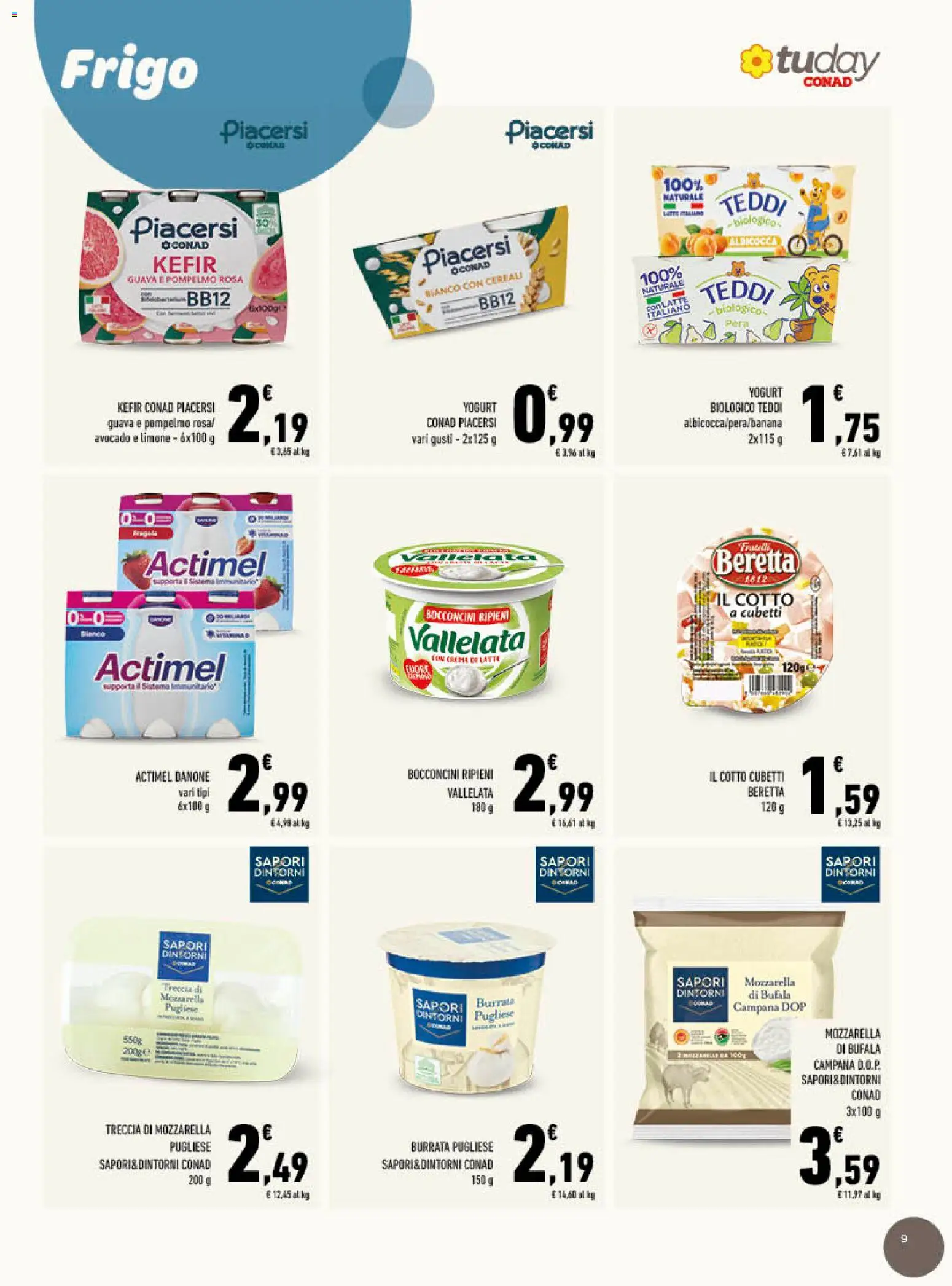Volantino Conad del 29/07/2026 | Pagina: 9 | Prodotti: Avocado, Pompelmo, Pera, Burrata