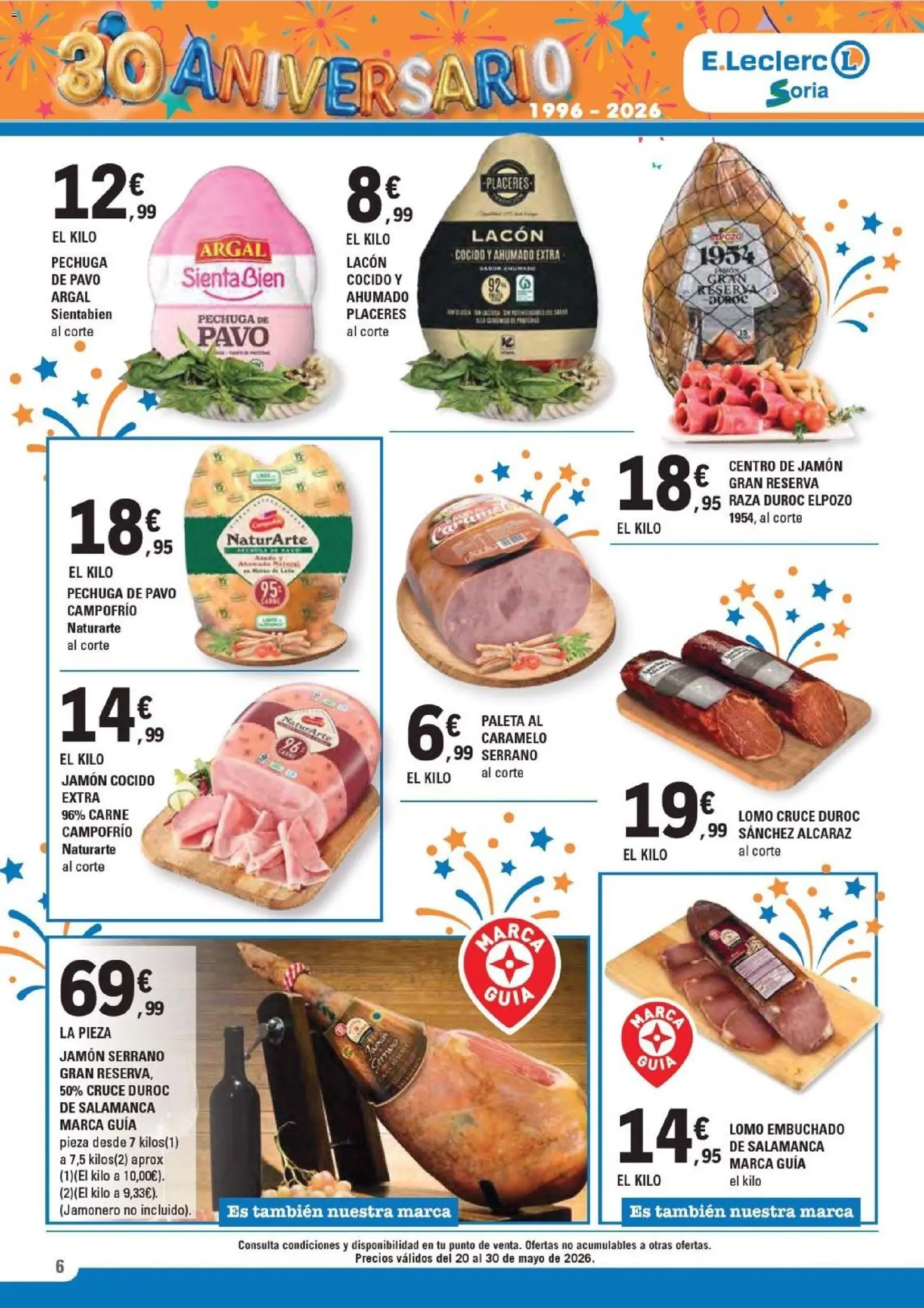 E.Leclerc Soria │ válido desde el 20.05.2026 | Página: 6 | Productos: Jamón serrano, Jamón, Jamón cocido