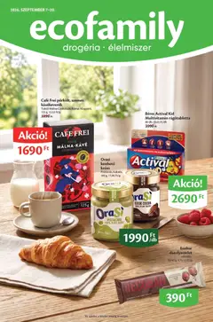 Ecofamily akciós újság - amely érvényes a következő dátumtól: 2026.09.07.