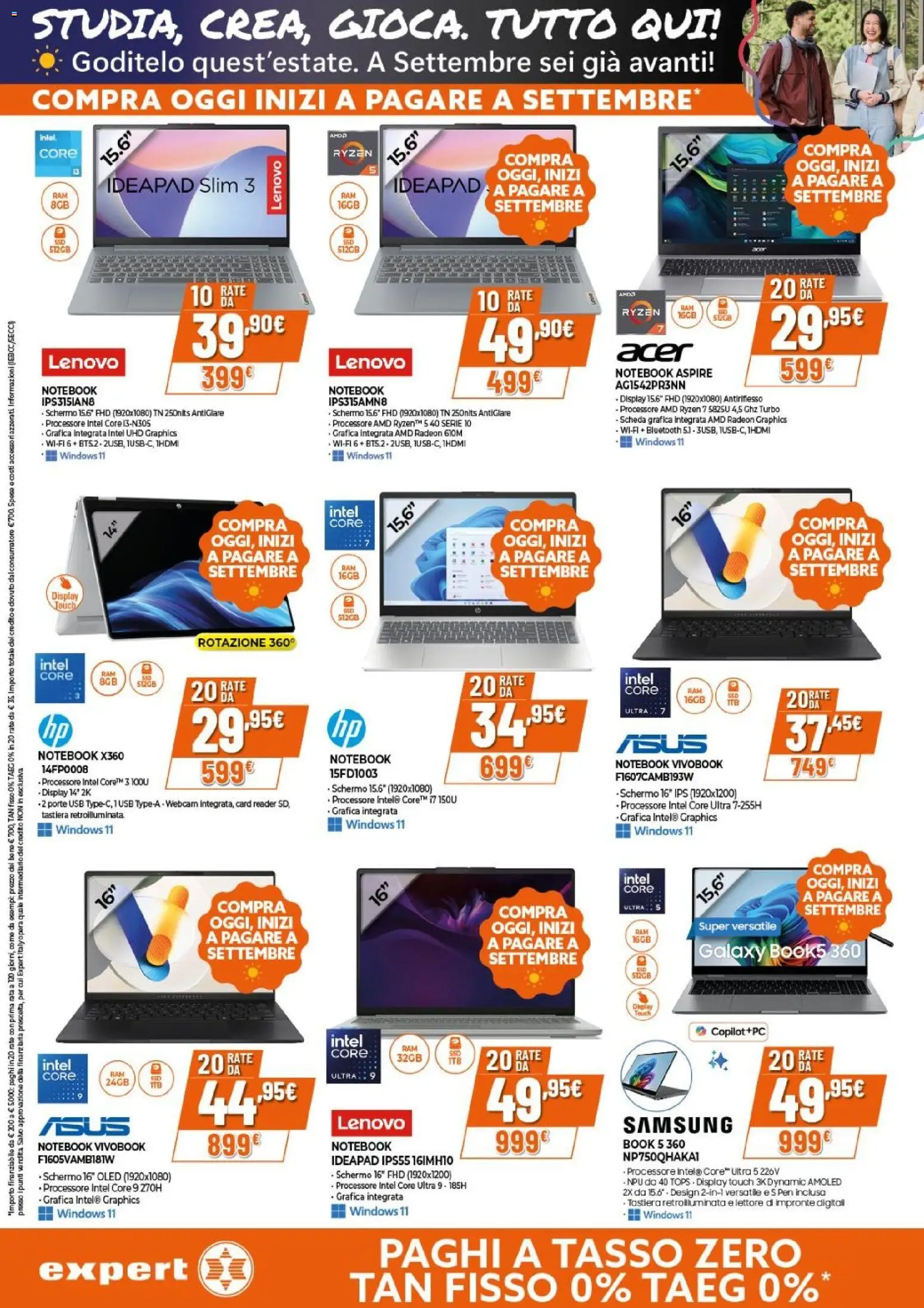 Volantino Expert del 04.06.2026 | Pagina: 18 | Prodotti: Notebook, Tastiera, USB, Samsung