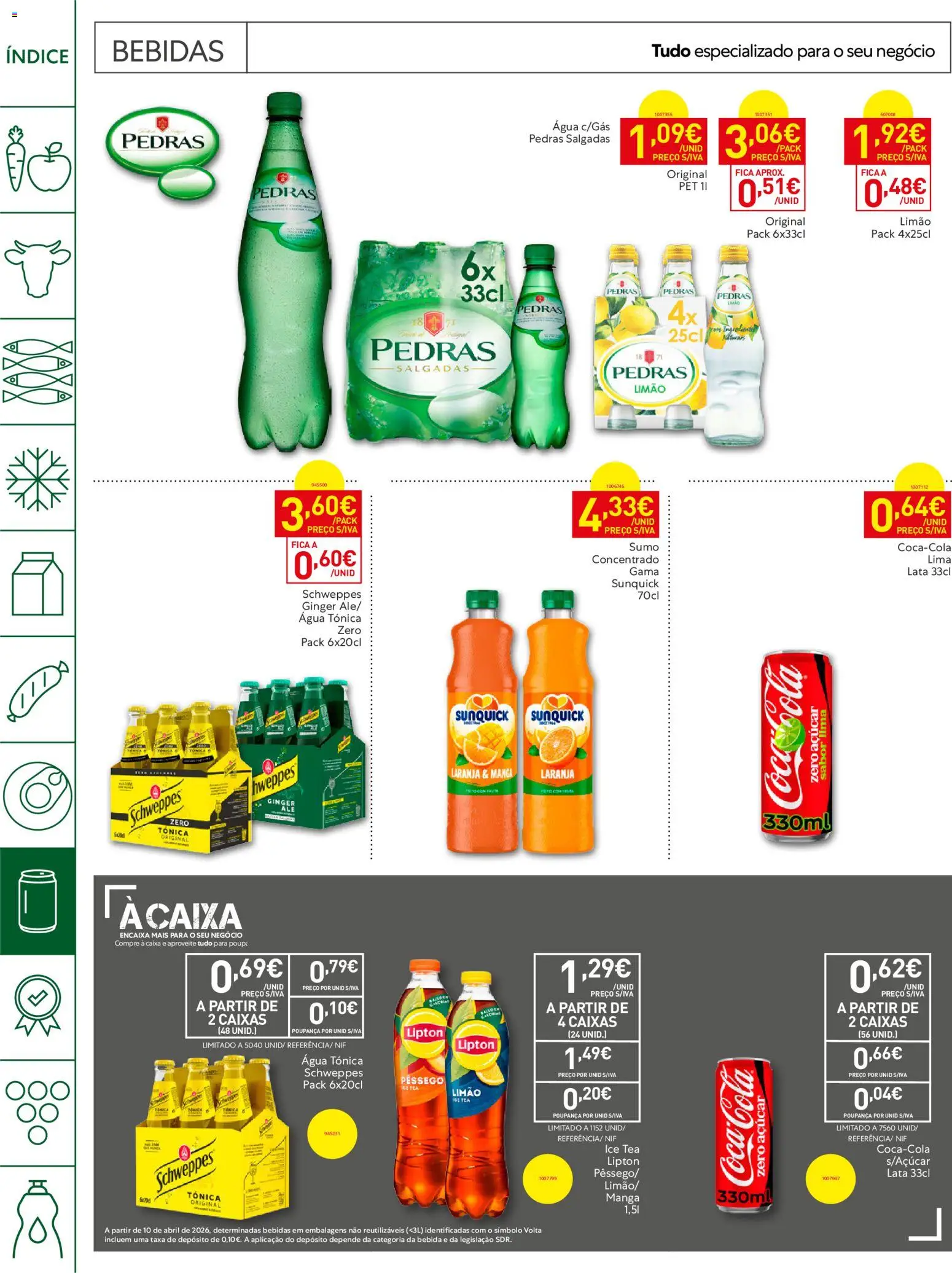 Recheio Horeca Madeira │ válido de 15/09/2026 | Página: 18 | Produtos: Manga, Água tónica, Caixa, Açúcar