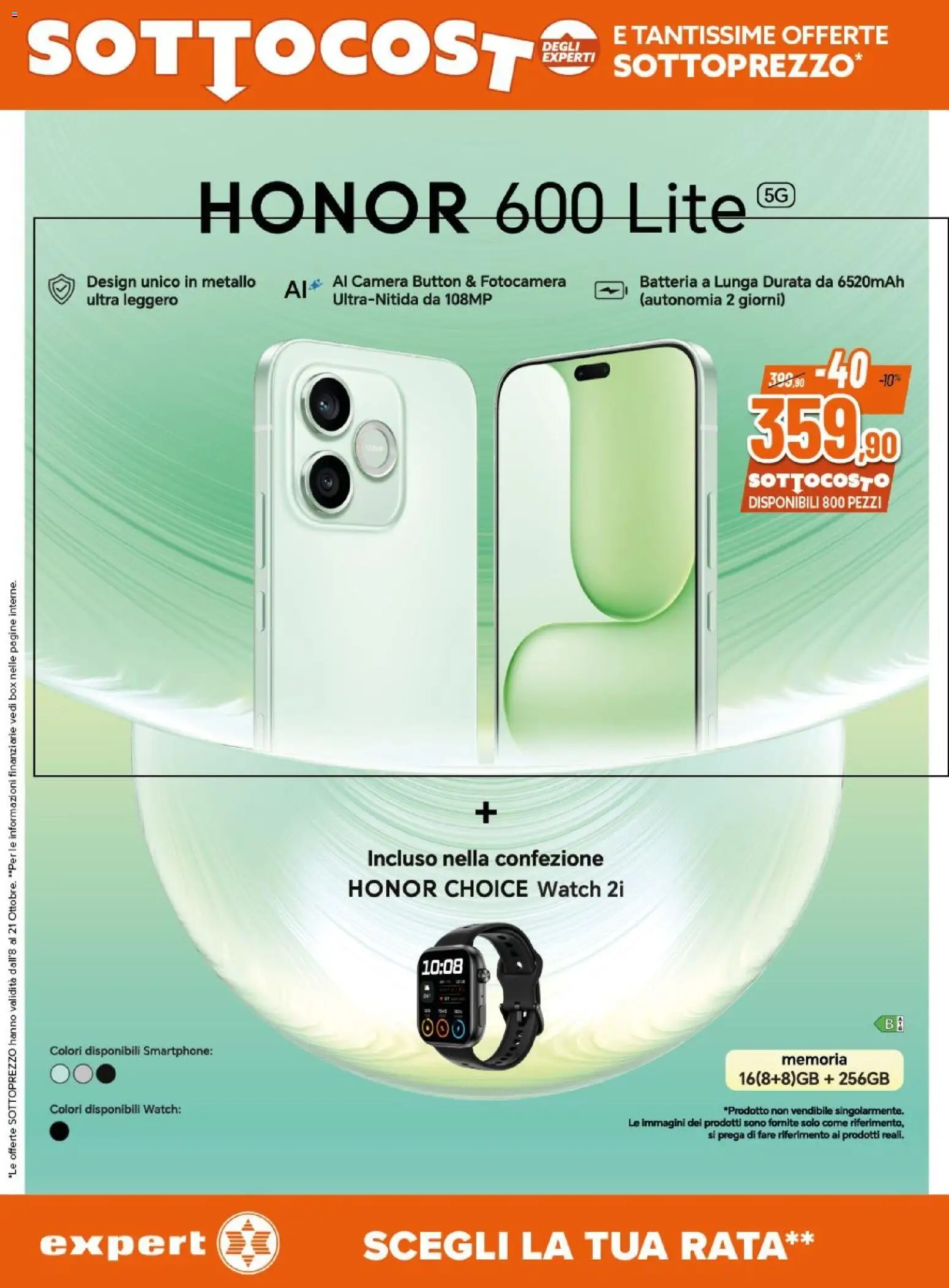 Volantino Expert del 08/10/2026 | Pagina: 8 | Prodotti: Smartphone, Fotocamera, Batteria