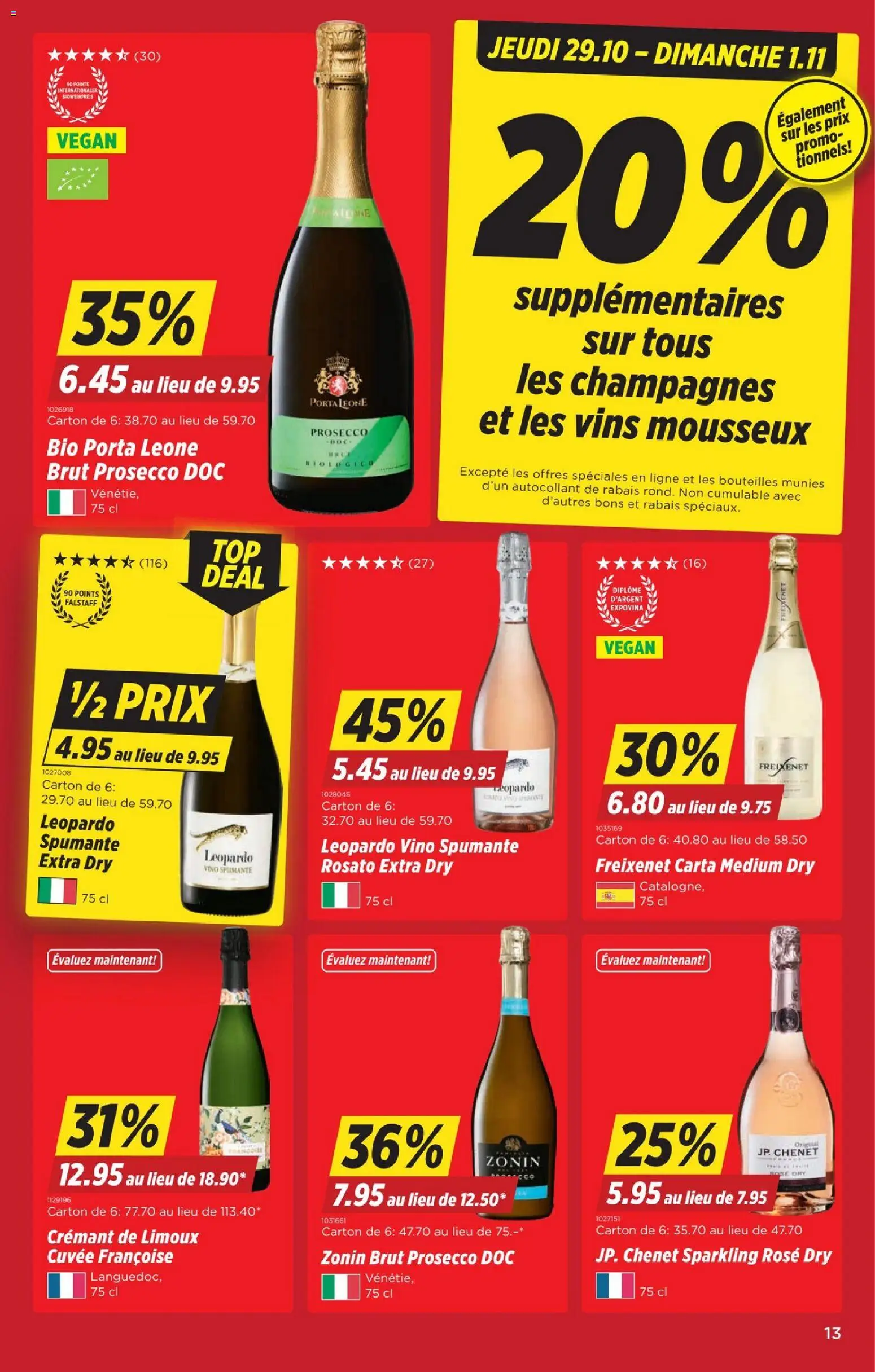 Denner aktionen FR – gültig ab 29.10.2026 | Seite: 13 | Produkte: Prosecco