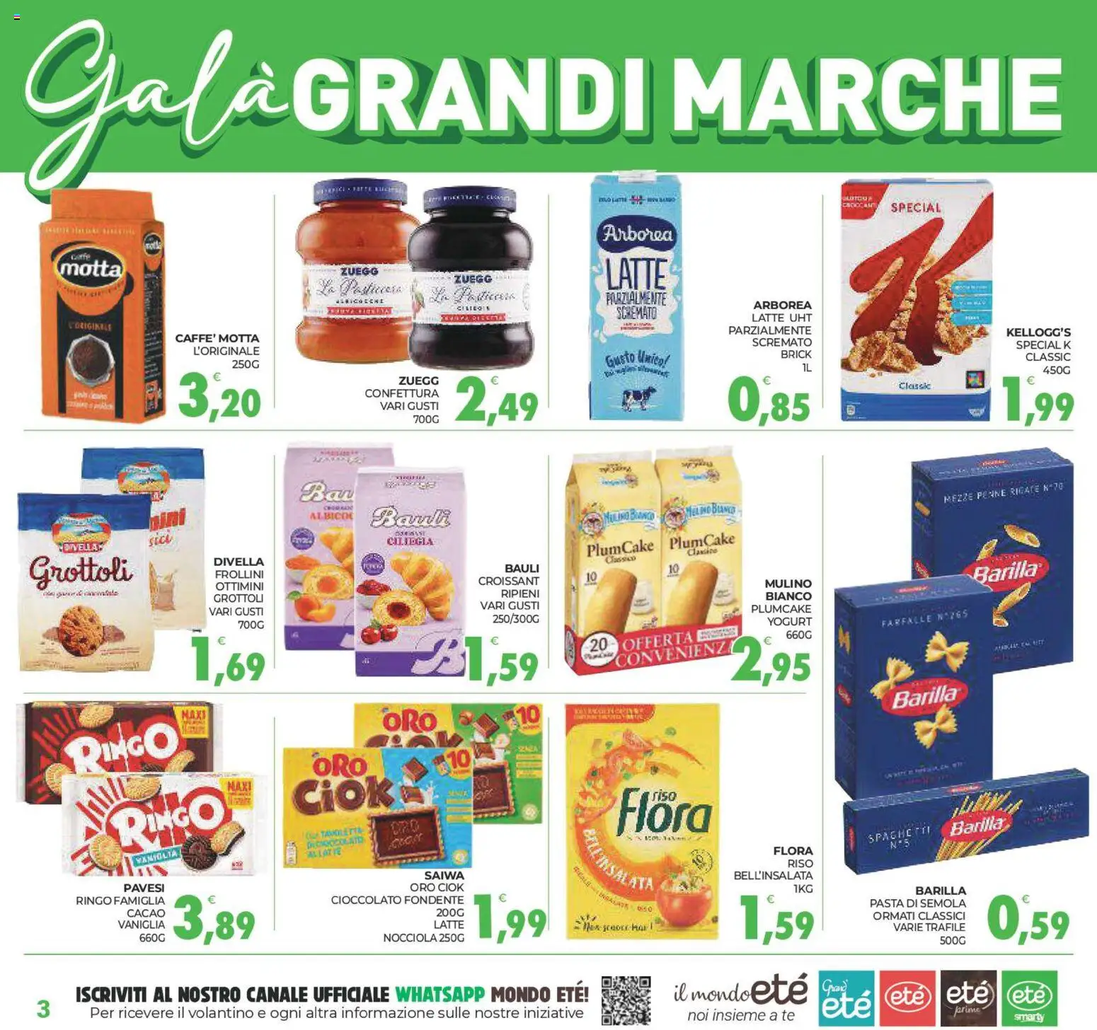 Volantino Eté del 29.04.2026 | Pagina: 3 | Prodotti: Cioccolato, Insalata, Pasta, Croissant