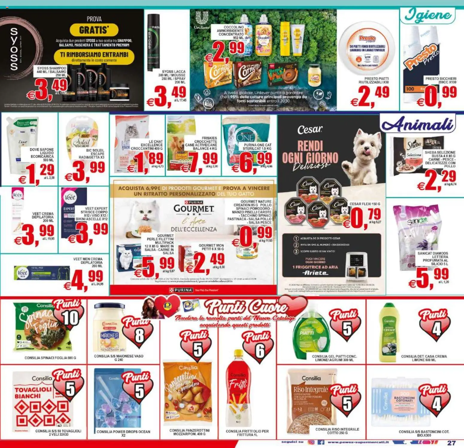 Volantino Pewex del 10/07/2026 | Pagina: 27 | Prodotti: Shampoo, Salsa, Carote, Lavastoviglie