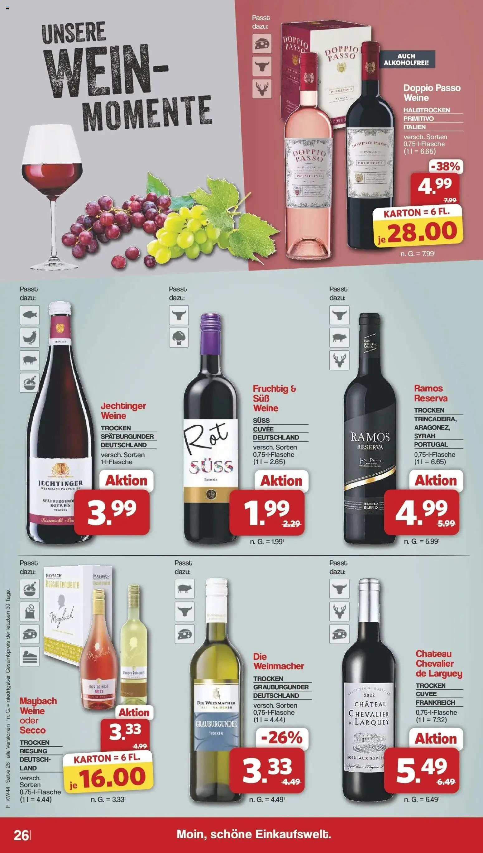Famila Nordwest - Famila: Wochenangebote – gültig ab 26.10.2026 | Seite: 26 | Produkte: Rotwein, Doppio passo primitivo, Doppio Passo, Wein