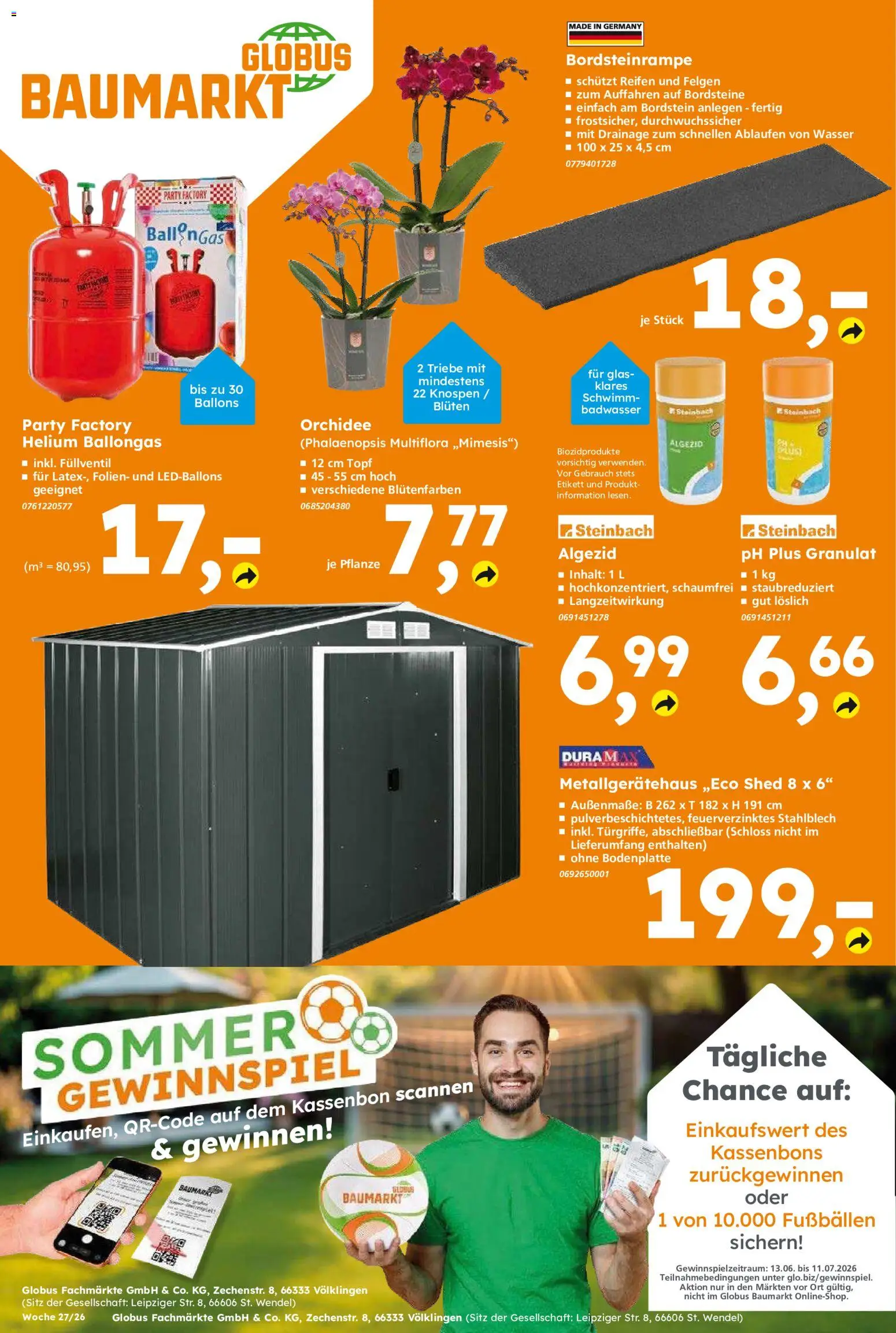 Globus Baumarkt Prospekt Saarbrücken – gültig ab 29.06.2026 | Seite: 20 | Produkte: Orchidee, Wasser