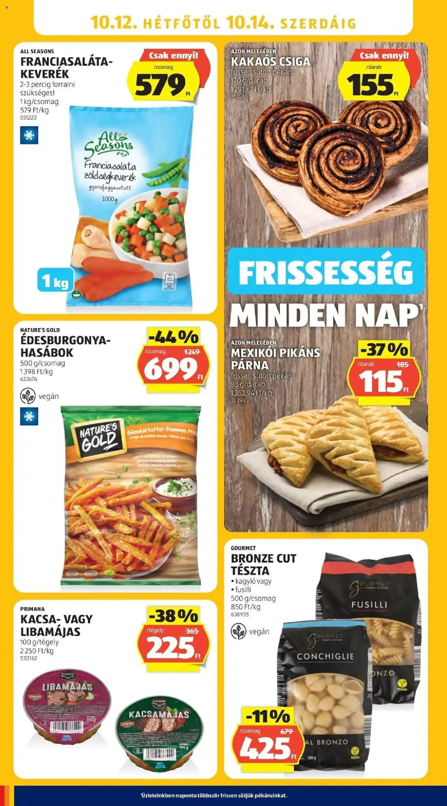 Aldi aktuális akciós újság - 2026.10.03. -tól/töl > akció, lapozható szórólap 🛍️ | Oldal: 30 | Termékek: Libamájas, Gourmet, Vegán, Csiga
