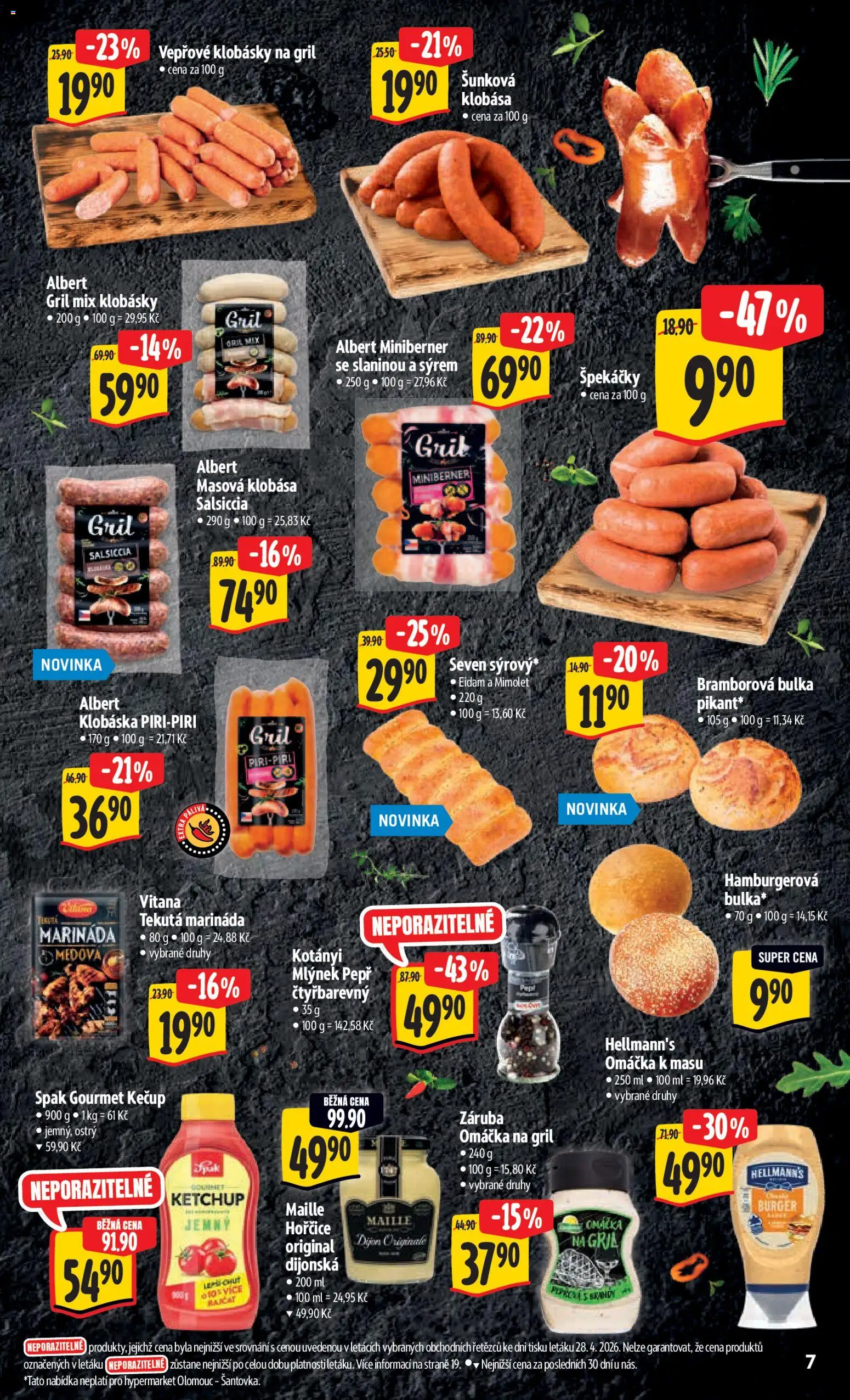 Albert leták - Hypermarket od 06.05.2026 | Strana: 13 | Produkty: Gourmet, Klobása, Eidam, Marináda