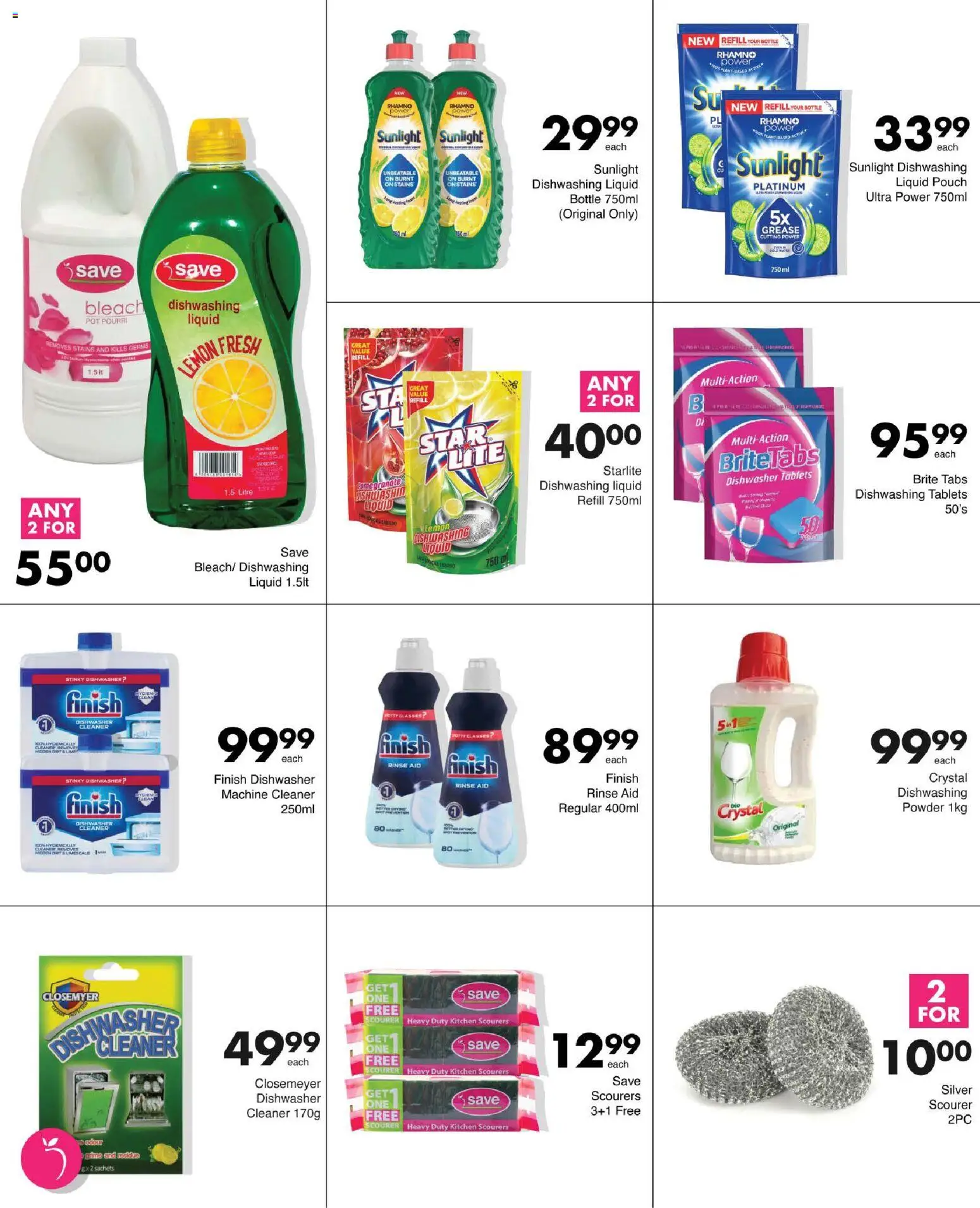 New Save catalogue – valid from 29/10/2026 | Page: 75 | Products: Bleach, Dishwasher tablets, Lemon, Dishwashing liquid