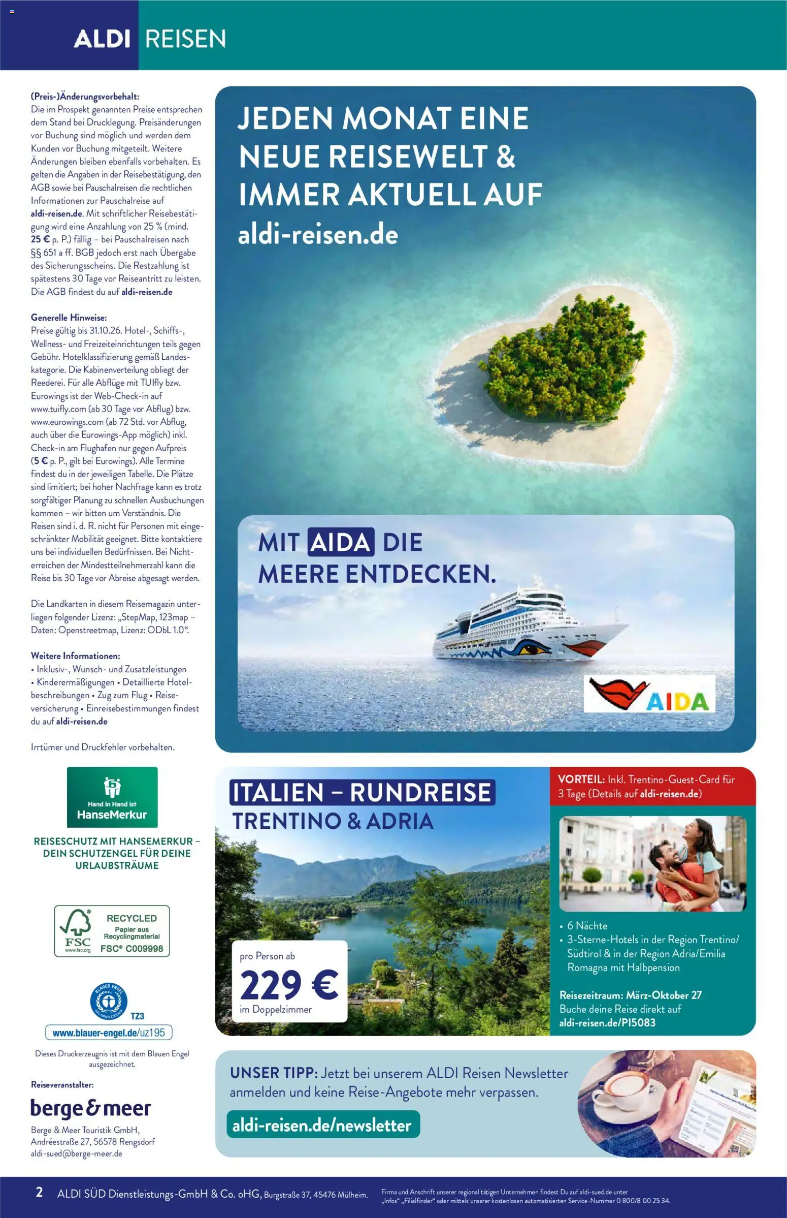 Aldi Reisen Prospekt – gültig ab 01.10.2026 | Seite: 2