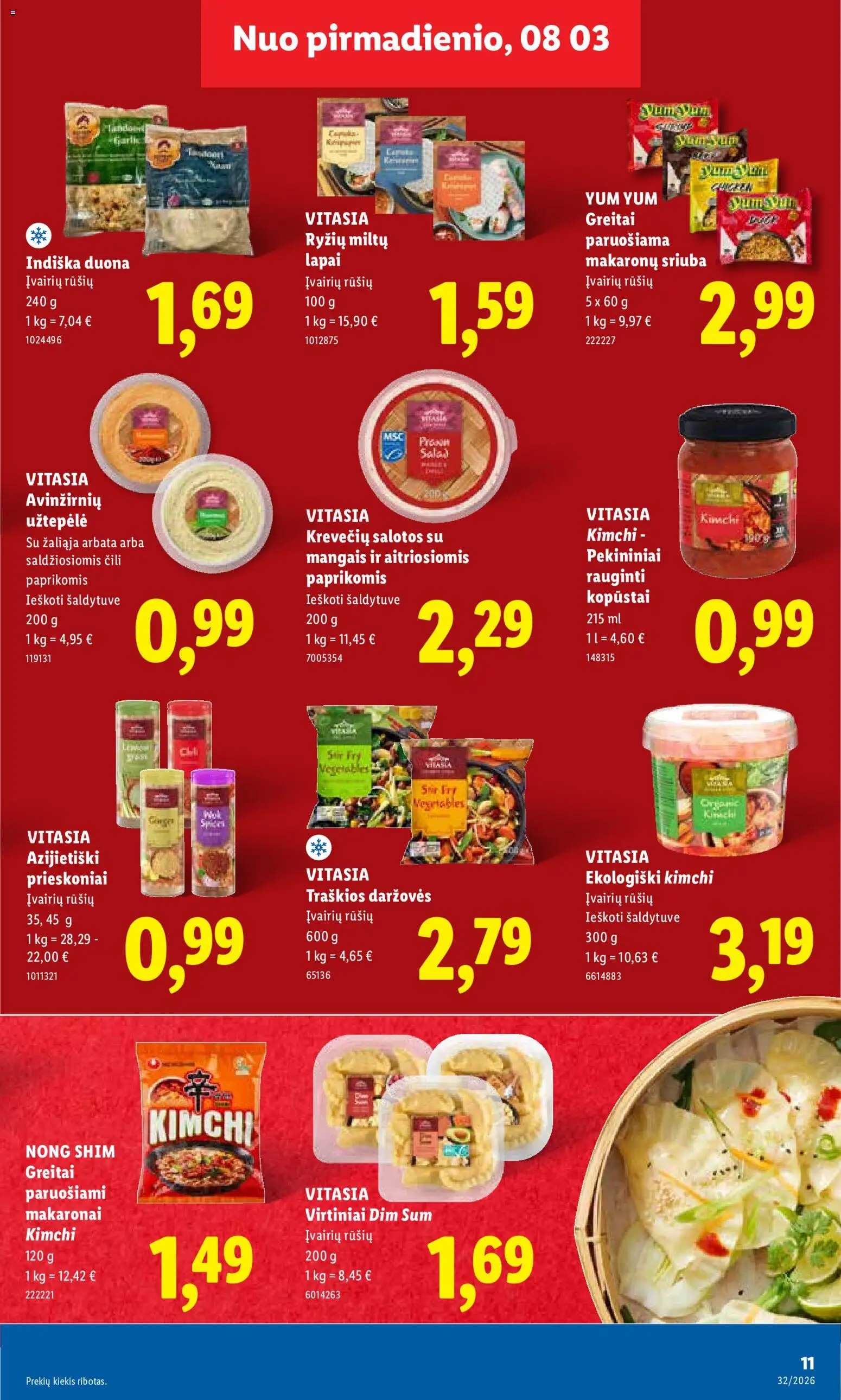 LIDL akcijos nuo 2026.08.03 | Puslapis: 11 | Prekių: Užtepėlė, Duona, Prieskoniai, Makaronai